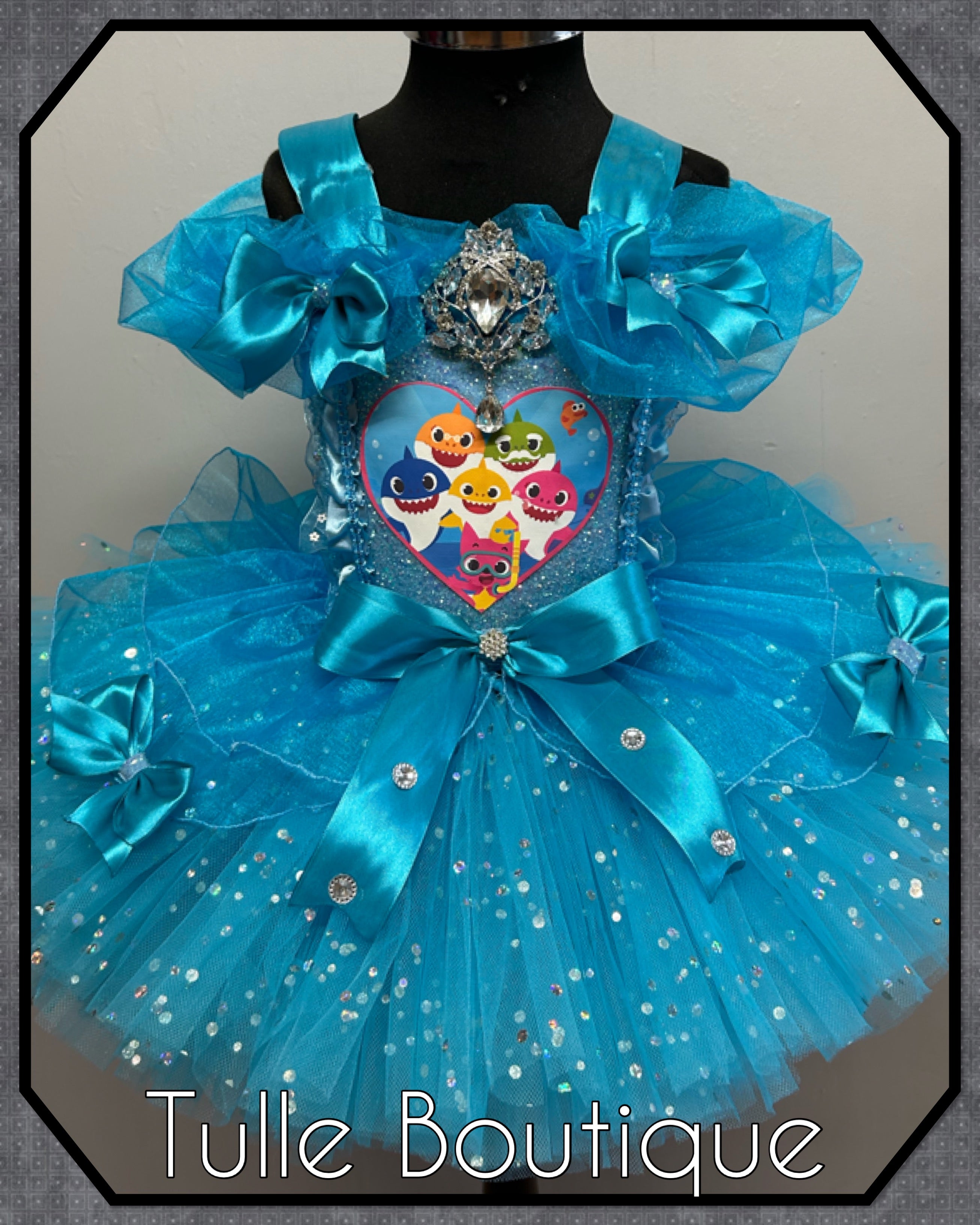 Girls toddlers Princess Baby shark tutu birthday party dress,ballgown, fancy dress costume