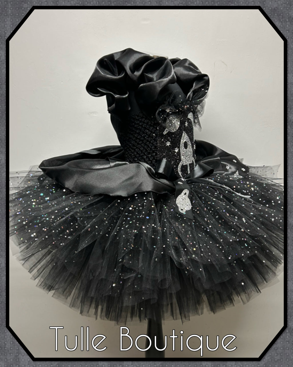 Girls toddlers Glitter Space tutu dress, birthday ballgown, fancy dress costume