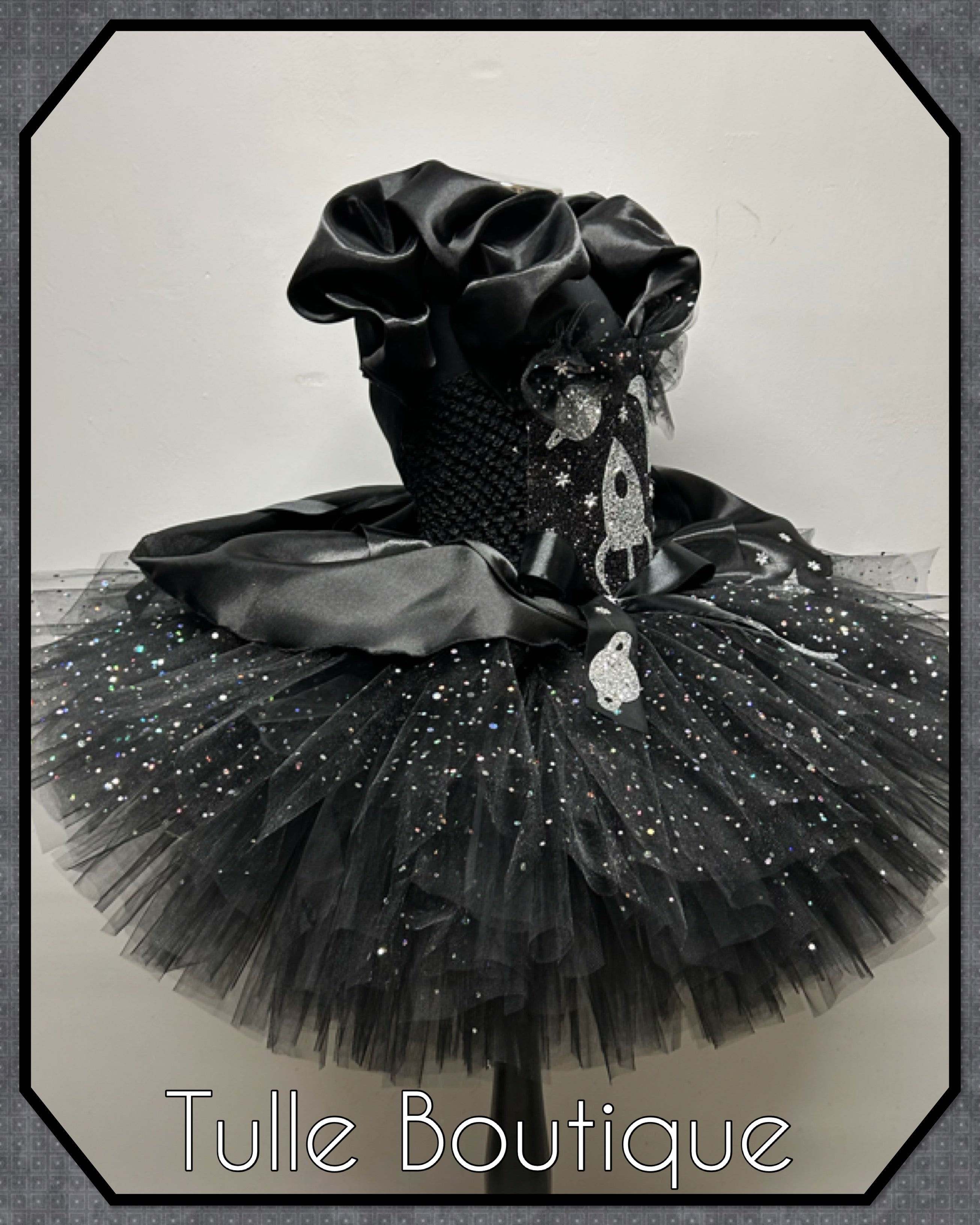 Girls toddlers Glitter Space tutu dress, birthday ballgown, fancy dress costume