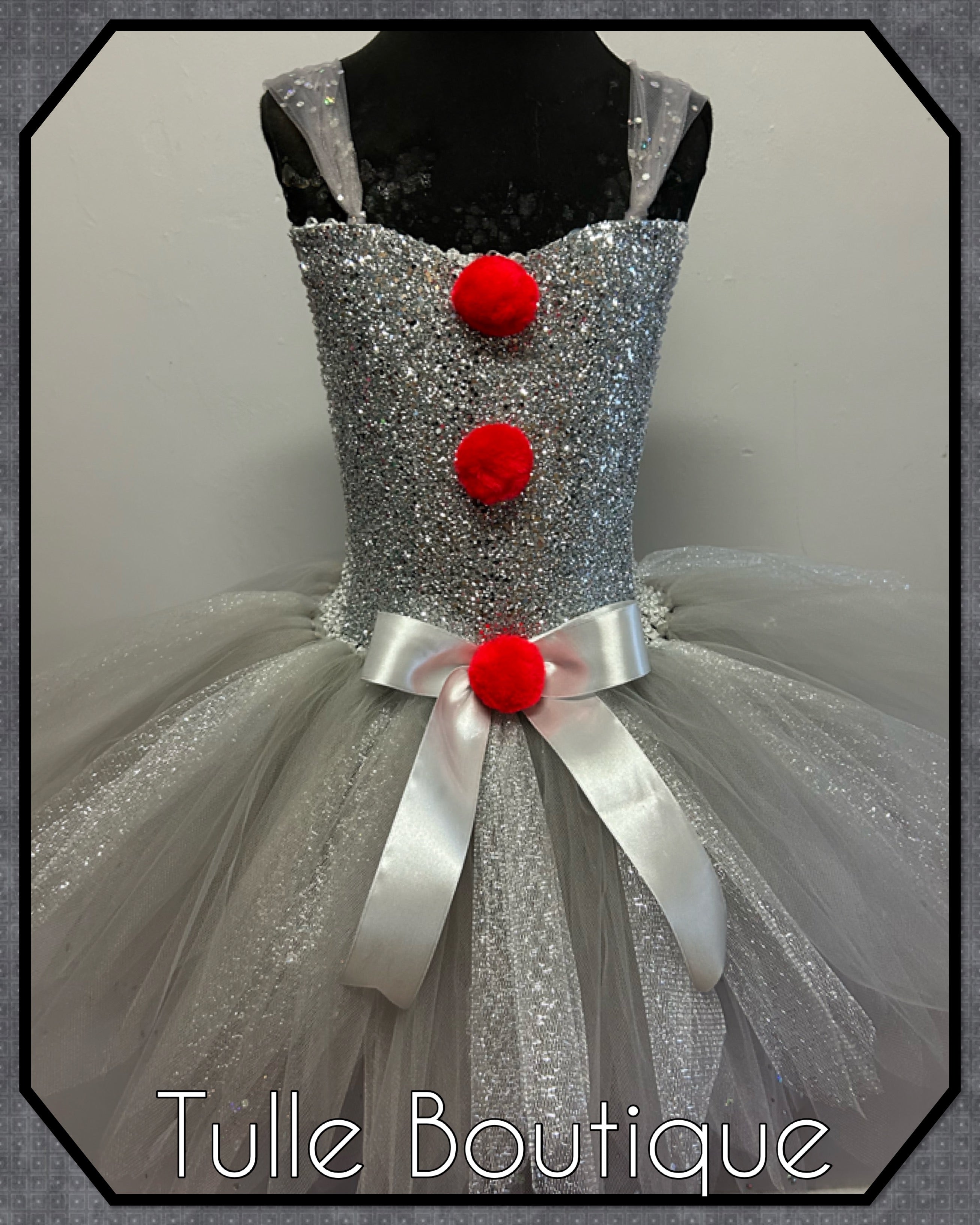 Girls toddlers Pennywise killer clown tutu dress, ballgown, IT fancy dress costume