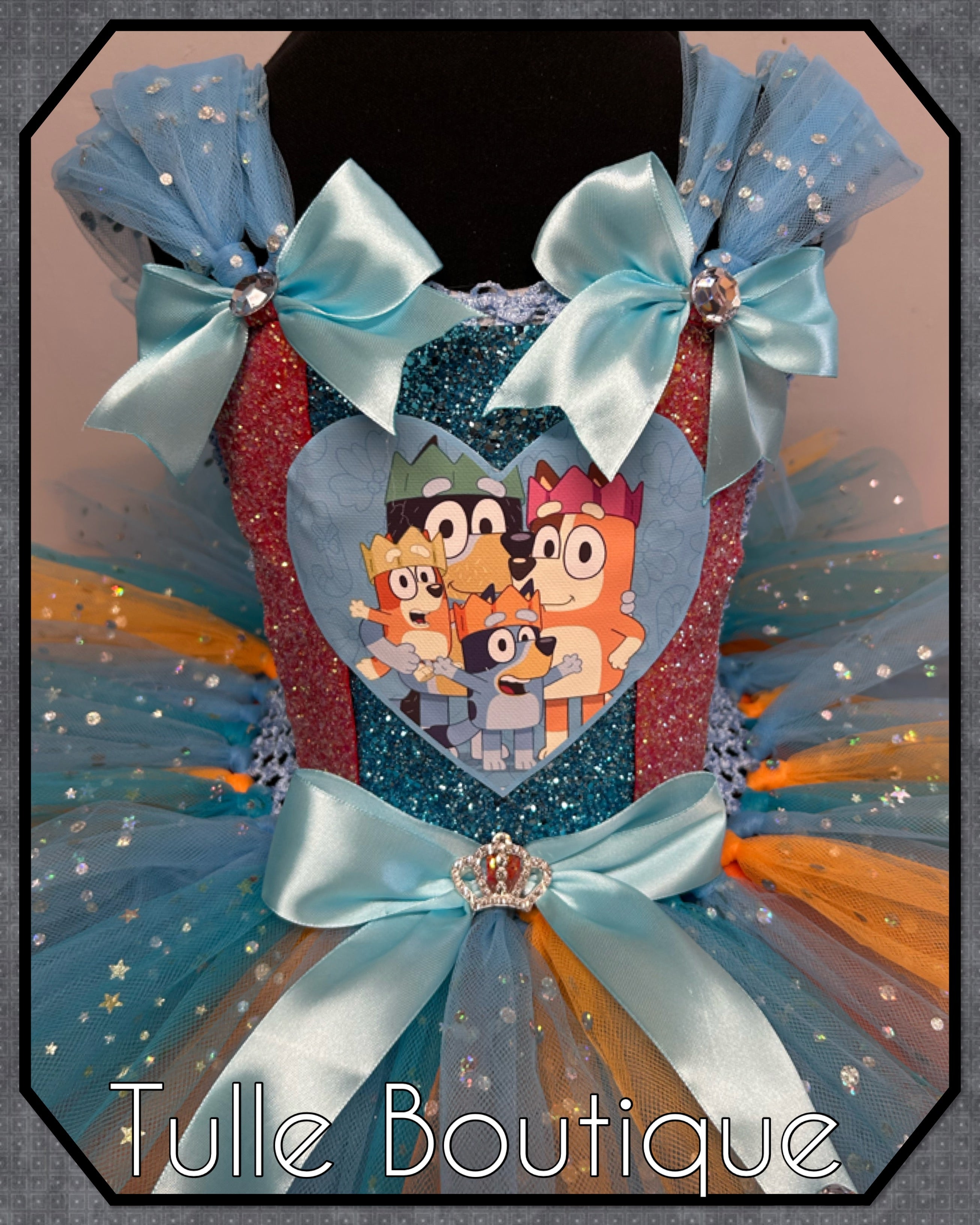 Girls toddlers Bluey tutu dress, ballgown, paw patrol fancy dress costume