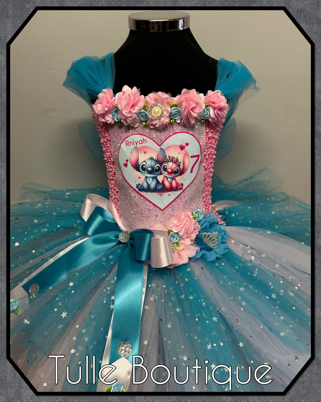 Girls toddlers Princess Stitch and Angel tutu dress, ballgown,fancy dress costume
