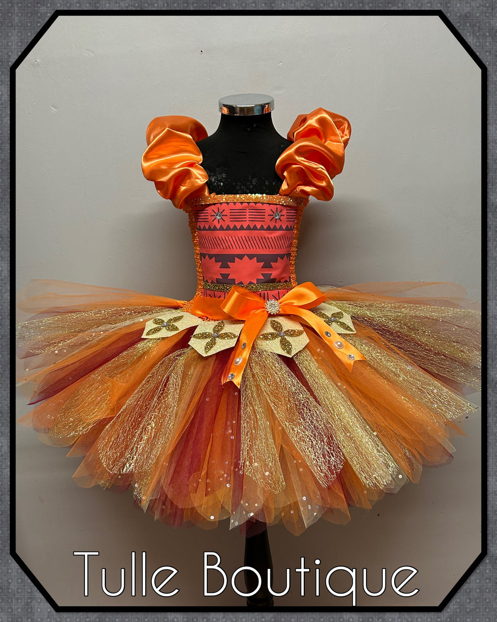 Girls toddlers Moana tutu birthday party dress,ballgown, fancy dress costume