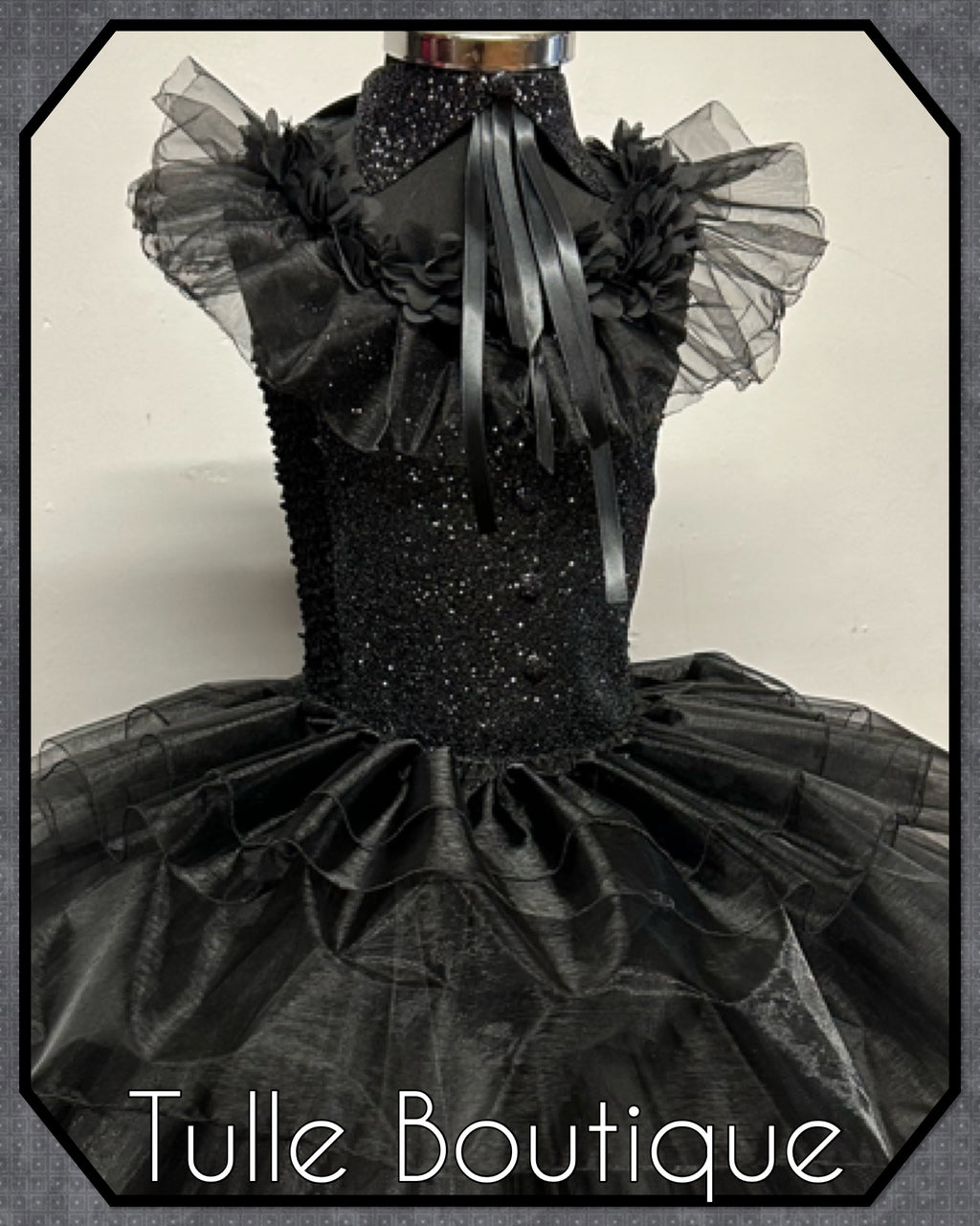 Girls toddlers Wednesday Addams Prom tutu dress, ballgown,Halloween fancy dress costume