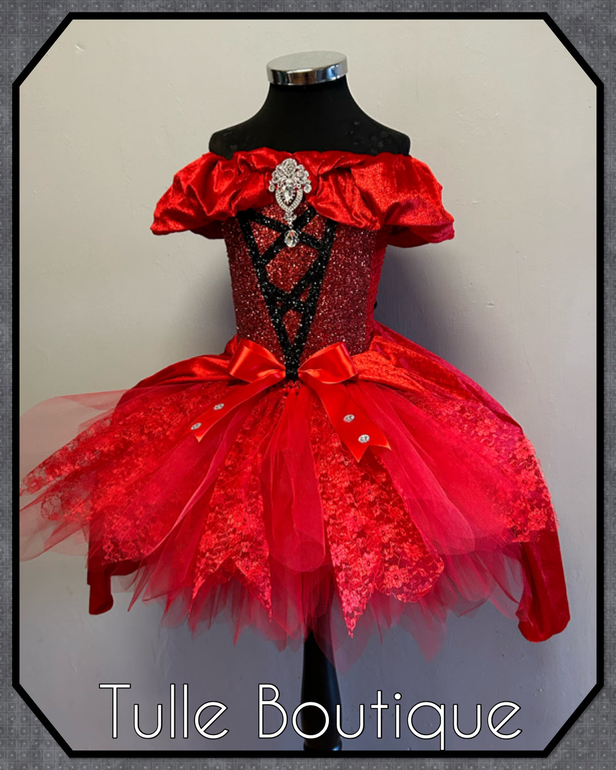 Girls toddlers Red Devil tutu birthday party dress,ballgown, fancy dress costume