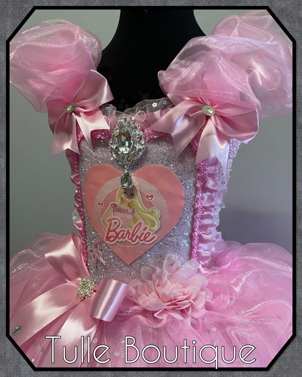 Girls toddlers Princess Barbie organza tutu dress, ballgown, fancy dress costume full length ballgown