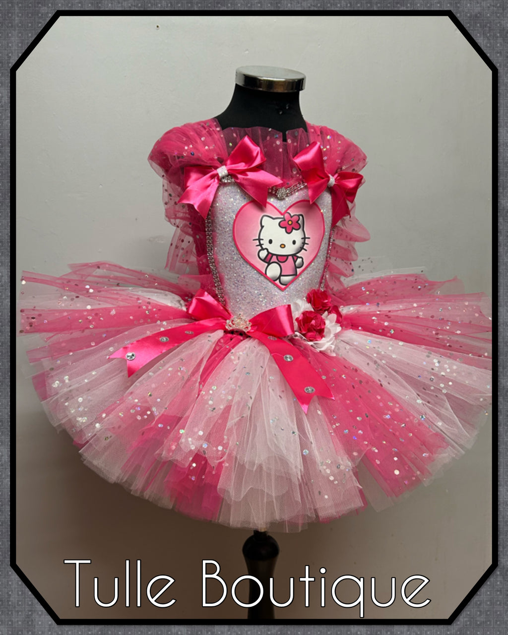 Girls toddlers Hello Kitty birthday tutu dress, ballgown, fancy dress costume