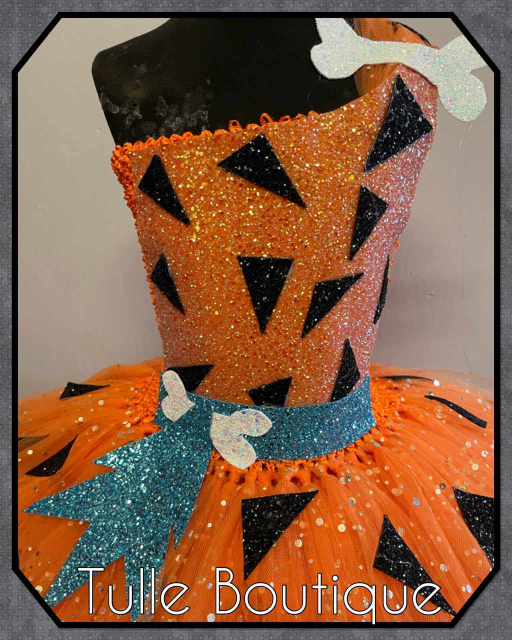 Girls toddlers Flintstones Bamm Bamm dress, ballgown, book day Pebbles fancy dress costume