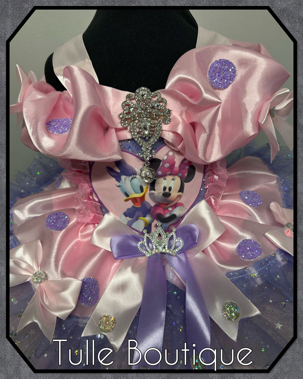 Girls toddlers Minnie Mouse and Daisy Duck tutu dress, birthday ballgown, fancy dress costume