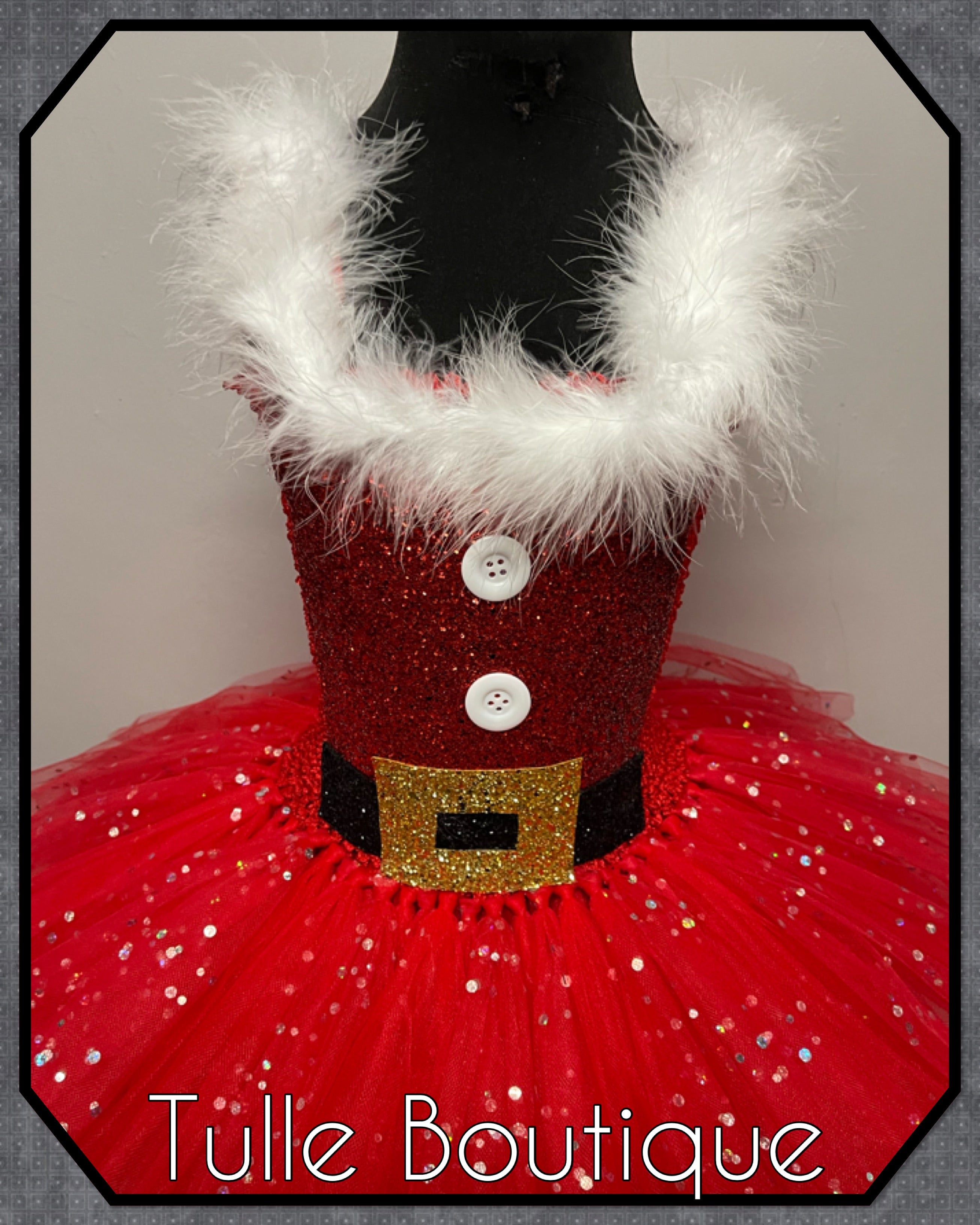 Girls toddlers Christmas Santa tutu dress, ballgown, fancy dress costume