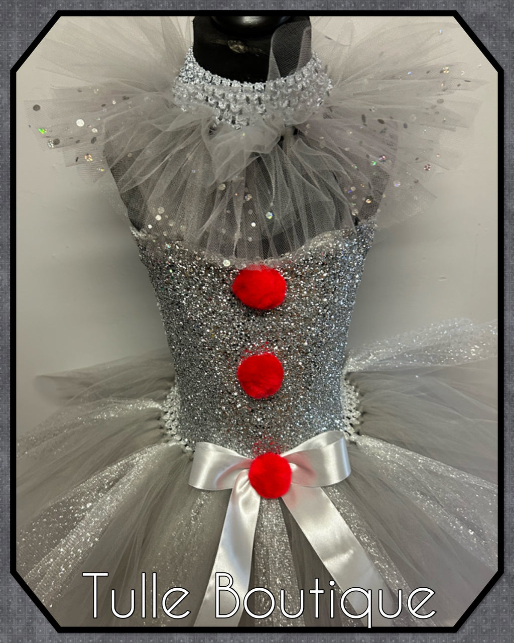 Girls toddlers Pennywise killer clown tutu dress, ballgown, IT fancy dress costume