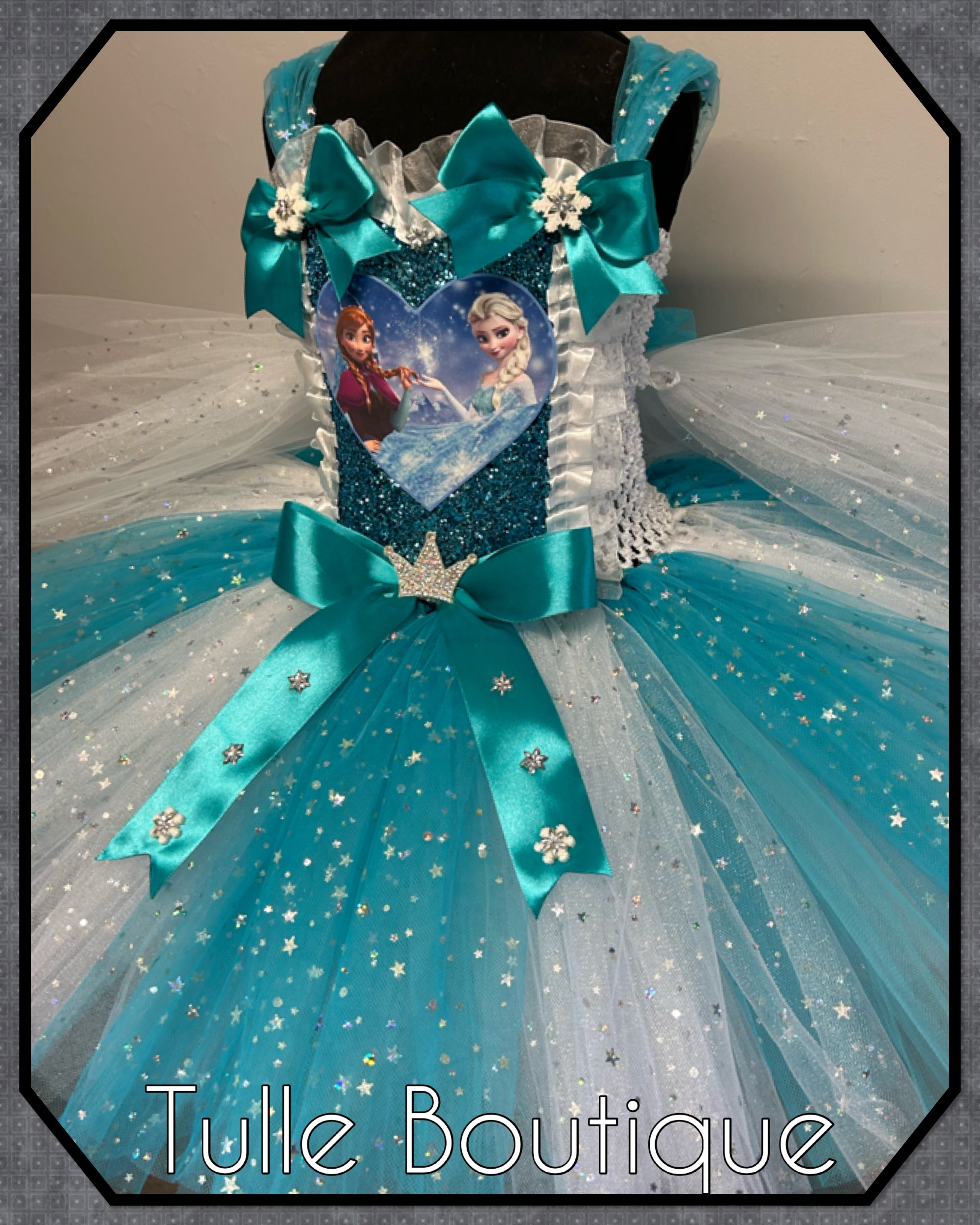 Girls toddlers Princess Elsa and Anna tutu dress, ballgown,Frozen fancy dress costume