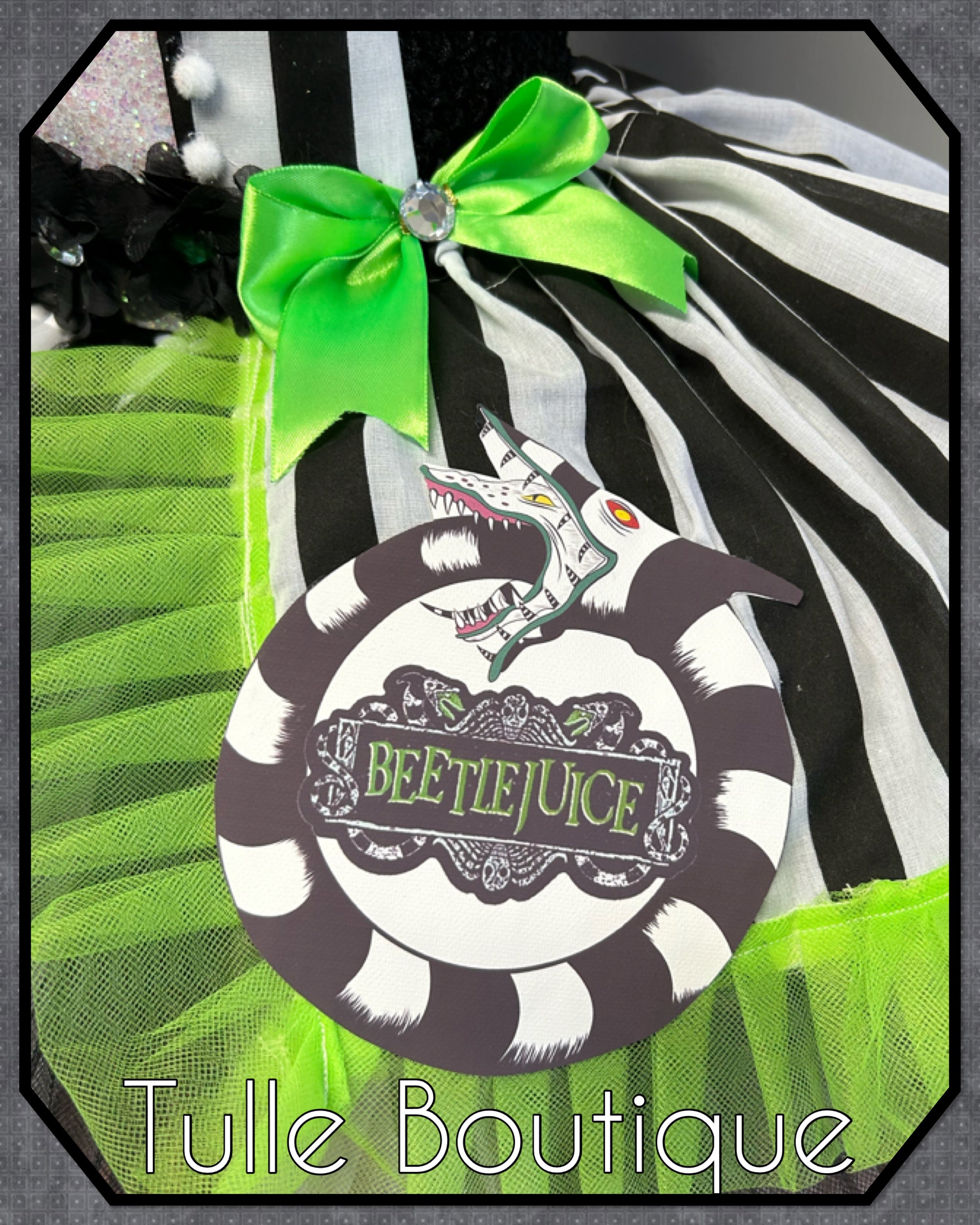 Girls toddlers Beetlejuice tutu dress, ballgown, fancy dress costume