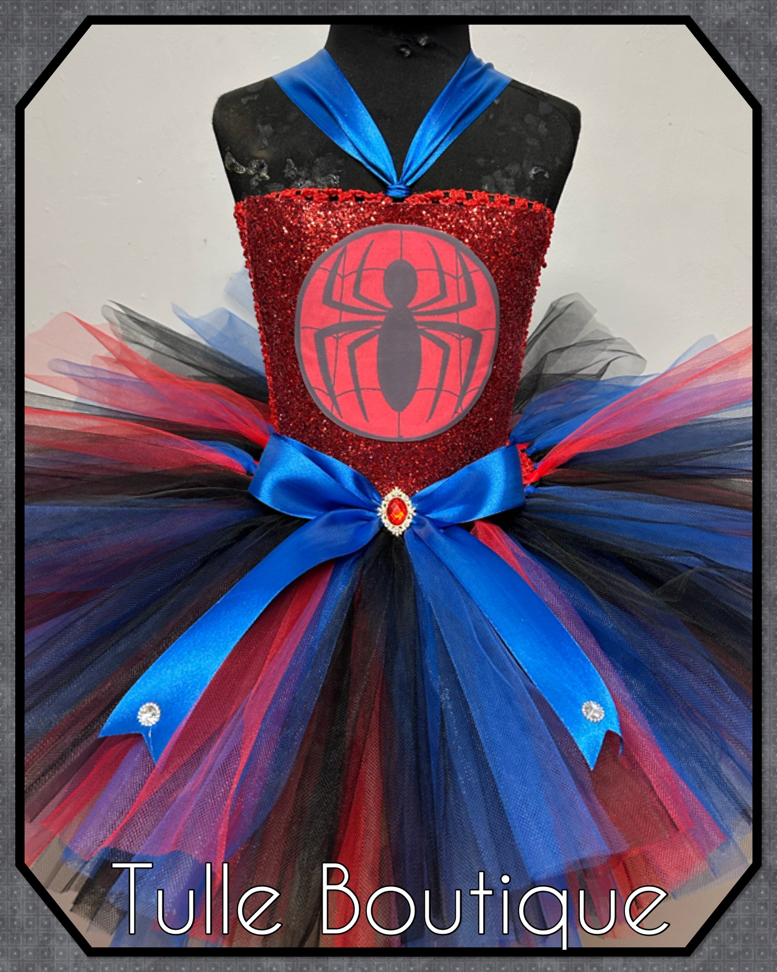 Girls toddlers Spiderman tutu dress, ballgown, fancy dress costume