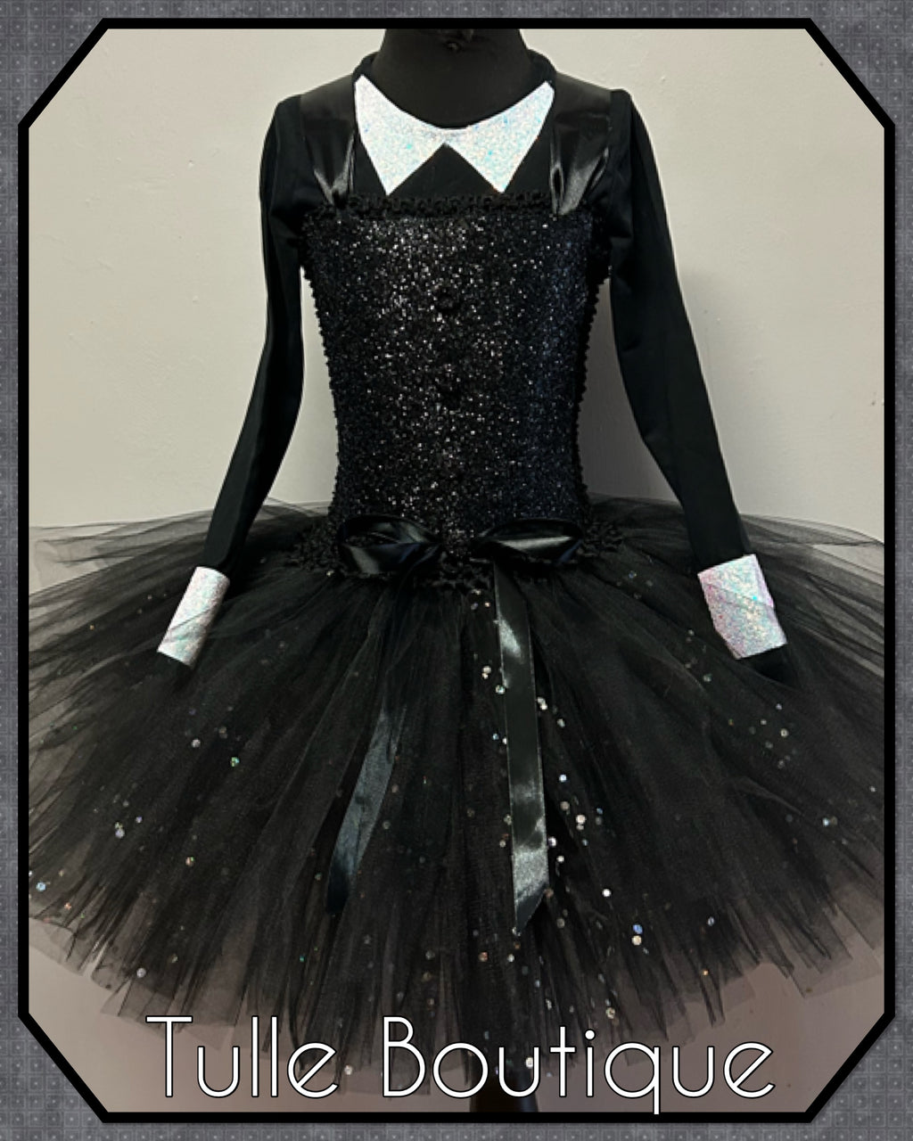 Girls toddlers Wednesday Addams original tutu dress, ballgown,Halloween fancy dress costume