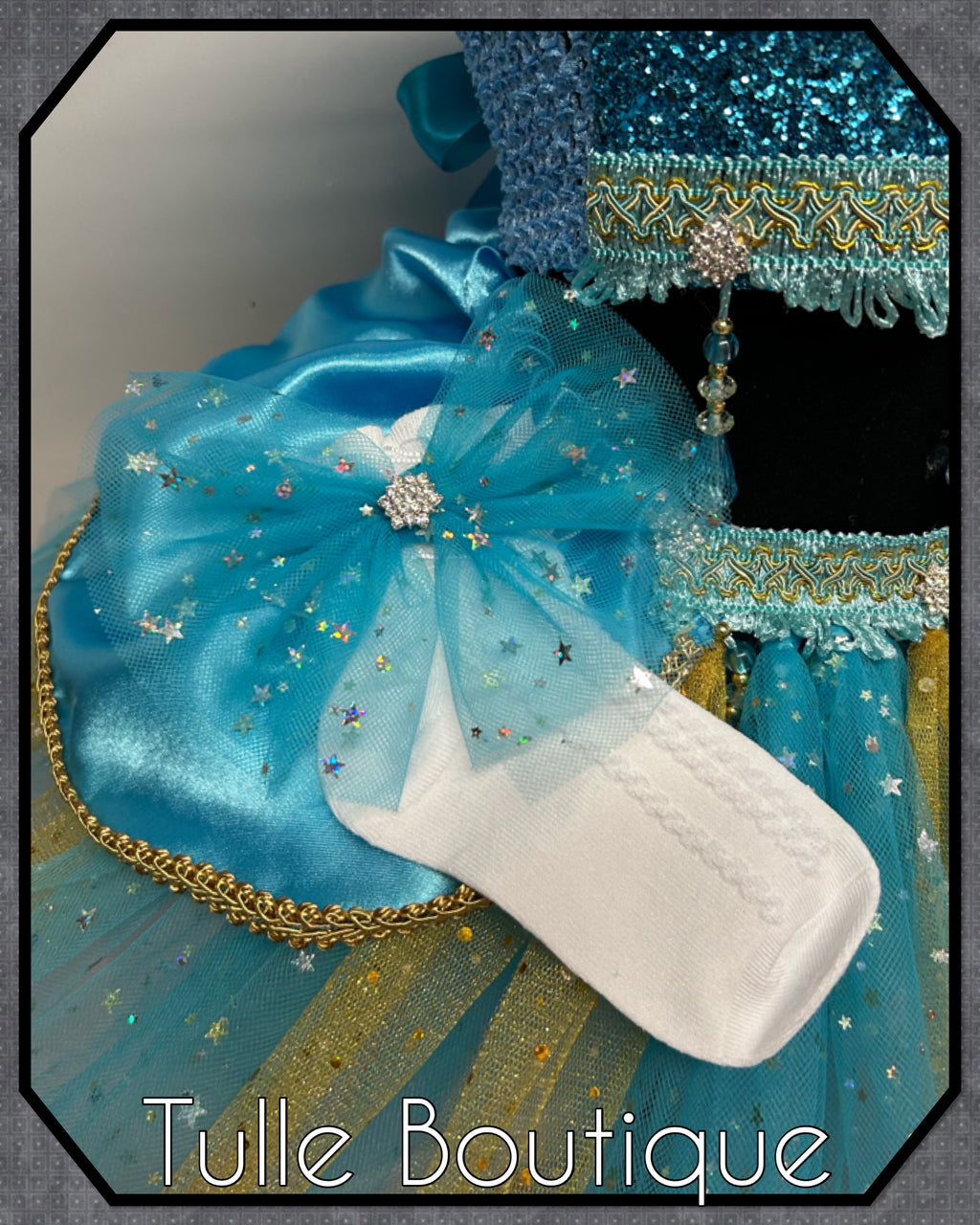 Girls toddlers Princess Jasmine satin tutu dress, Aladdin ballgown, fancy dress costume