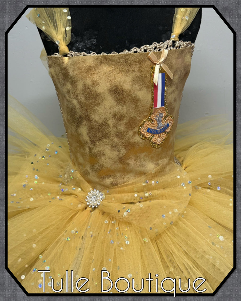 Girls toddlers The cowardly lion tutu dress, ballgown, wizard of Oz fancy dress costume