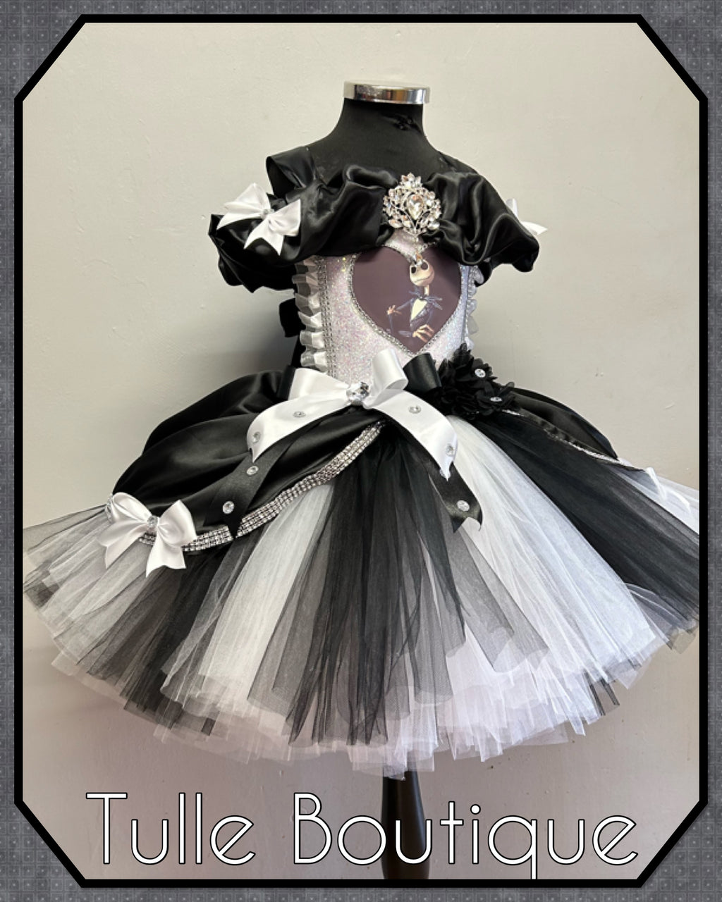 Girls toddlers Jack Skellington Princess tutu dress,Halloween ballgown, fancy dress costume