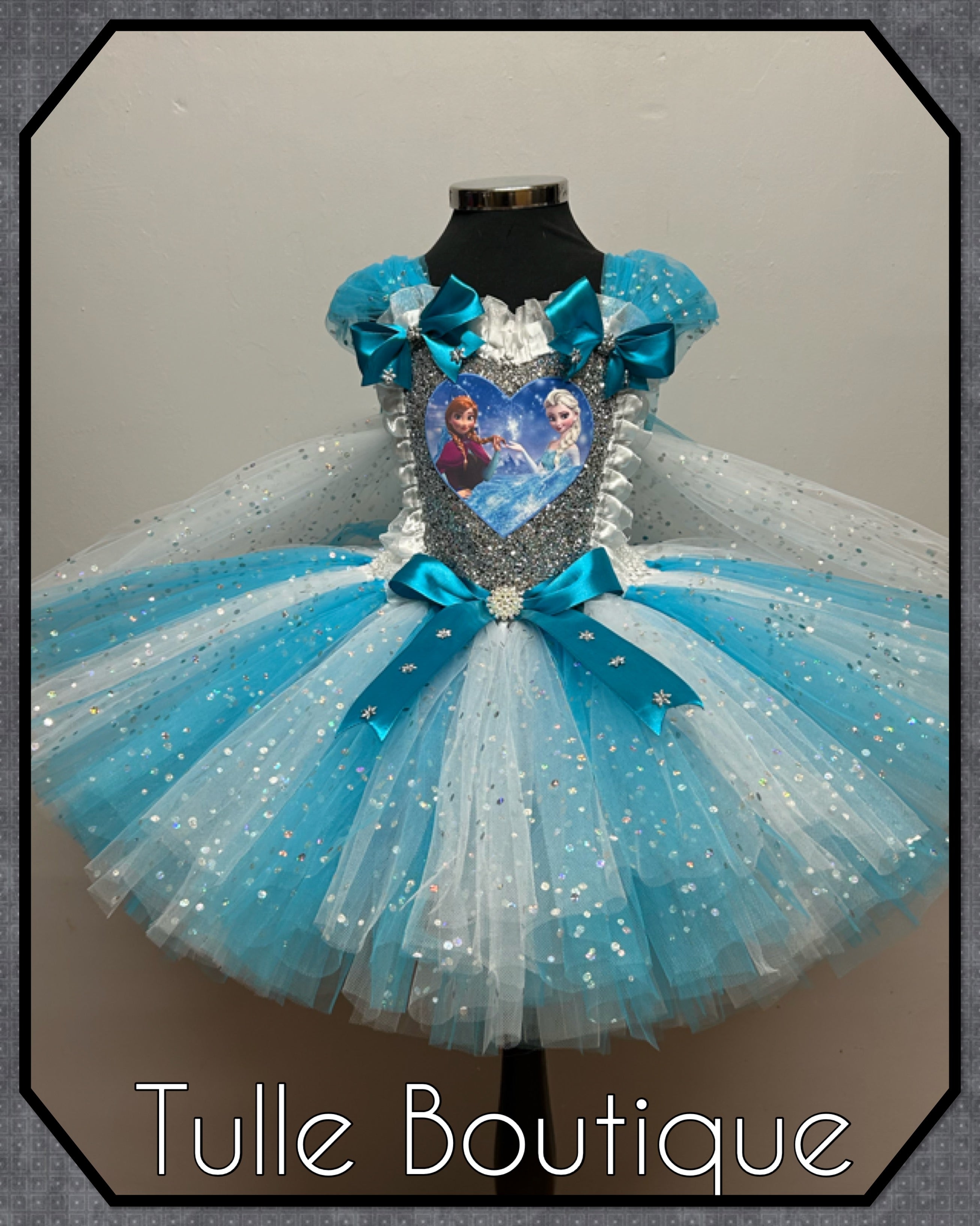 Girls toddlers Princess Elsa and Anna tutu dress, ballgown,Frozen fancy dress costume