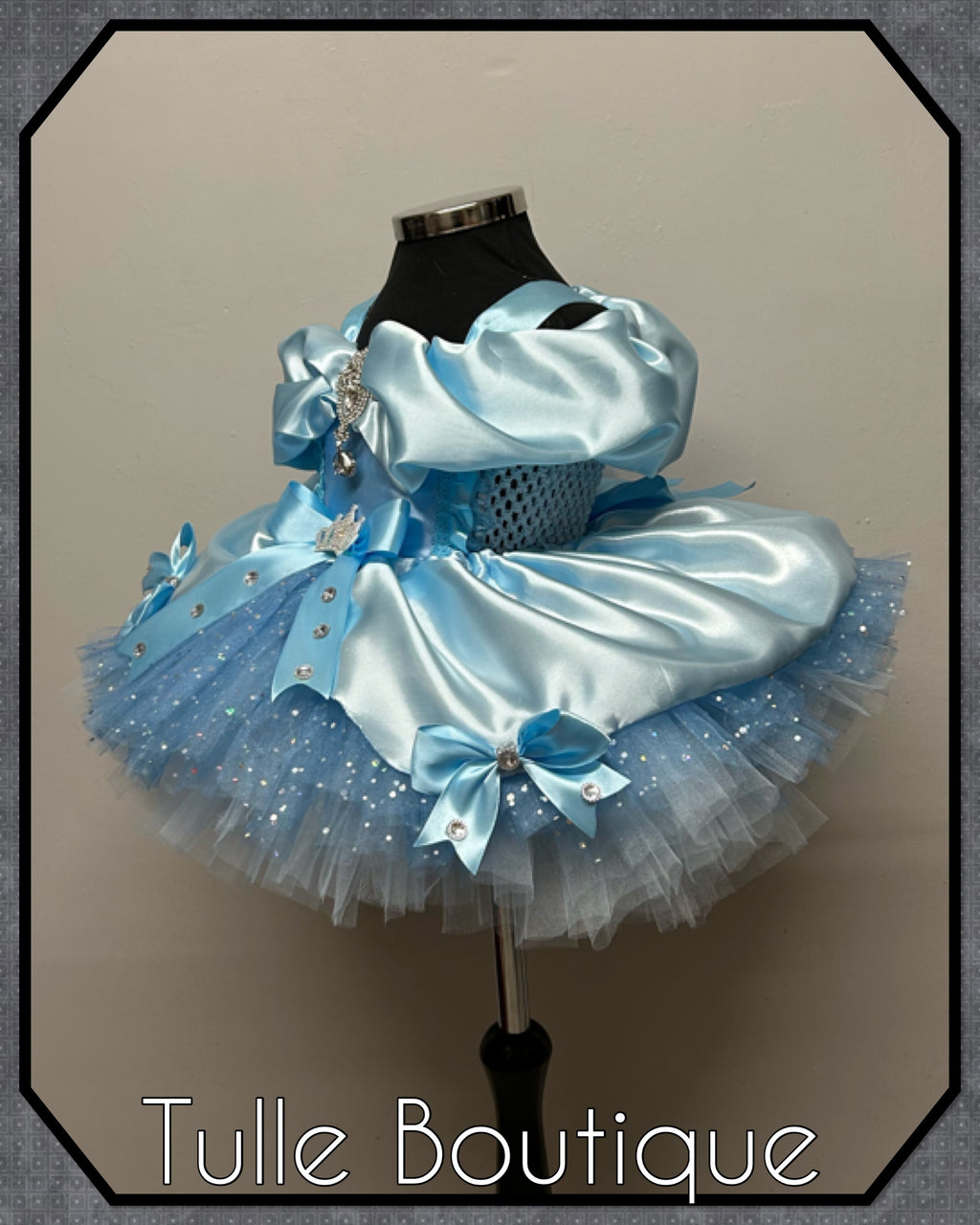 Girls toddlers Disney Princess Cinderella blue tutu dress, birthday ballgown, fancy dress costume