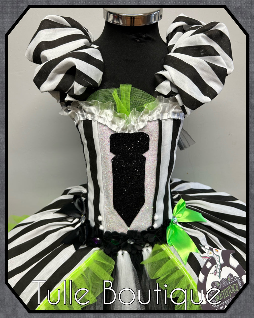 Girls toddlers Beetlejuice tutu dress, ballgown, fancy dress costume