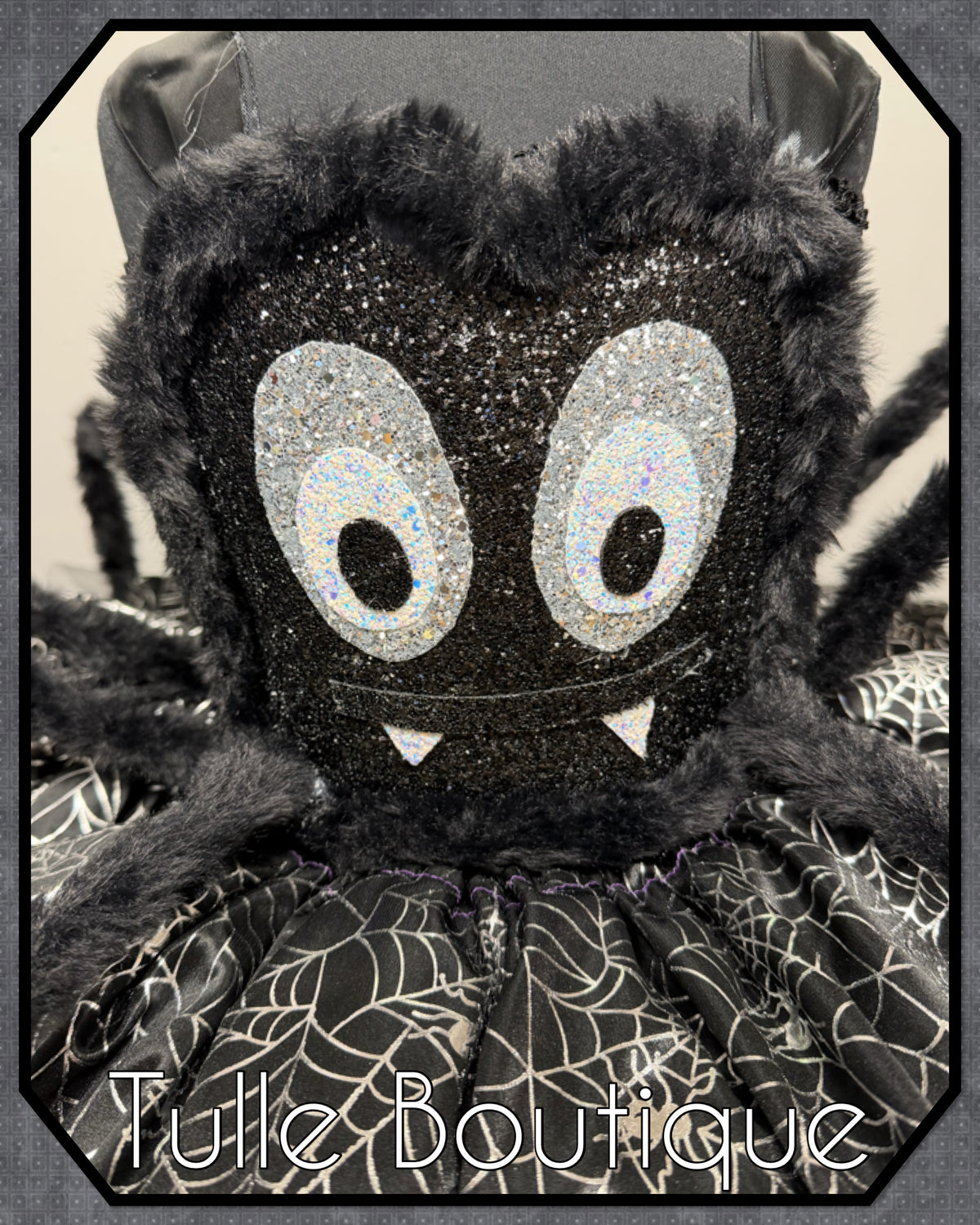 Girls toddlers Sparkly glitter Spider Halloween tutu dress, ballgown, Spider fancy dress costume