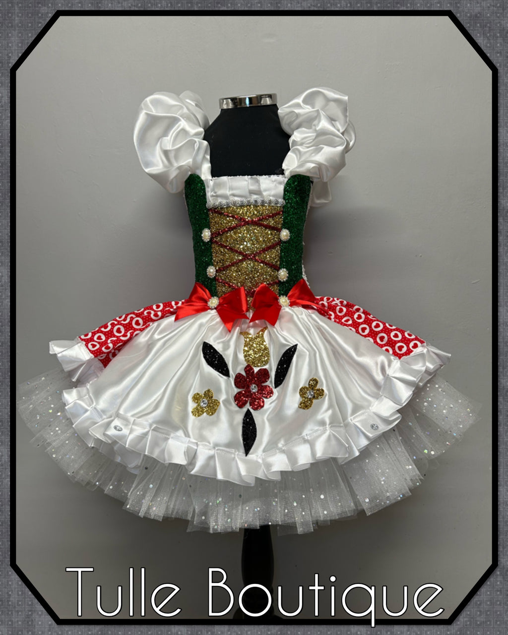 Girls toddlers Doll on a music box tutu dress, chitty chitty bang bang ballgown, fancy dress costume