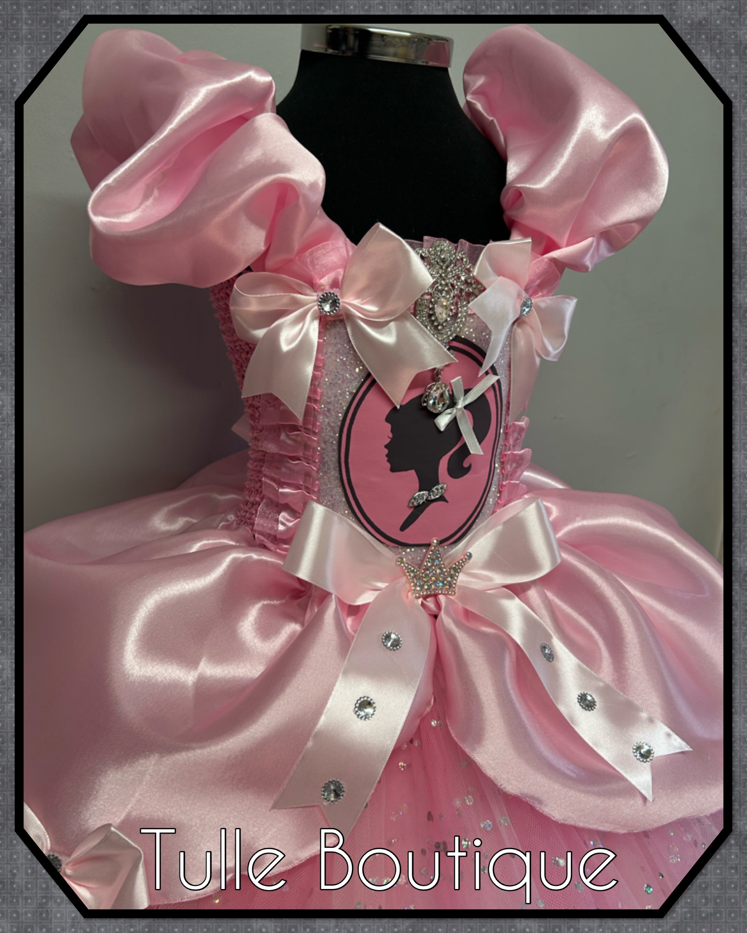 Girls toddlers Barbie Pink Princess tutu dress, birthday ballgown, fancy dress costume