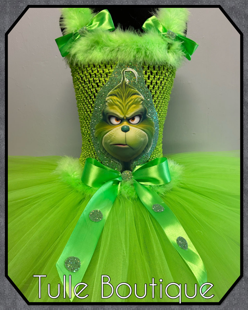 Girls toddlers The Grinch Christmas  tutu dress, ballgown, fancy dress costume