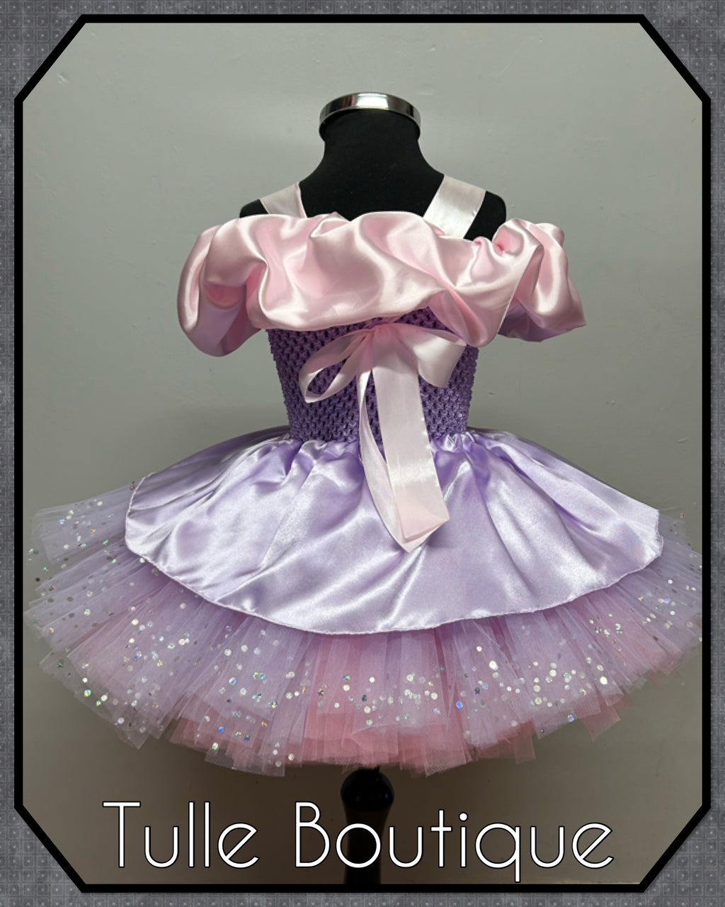 Girls toddlers Rapunzel Pink and lilac Princess tutu dress, birthday ballgown, fancy dress costume