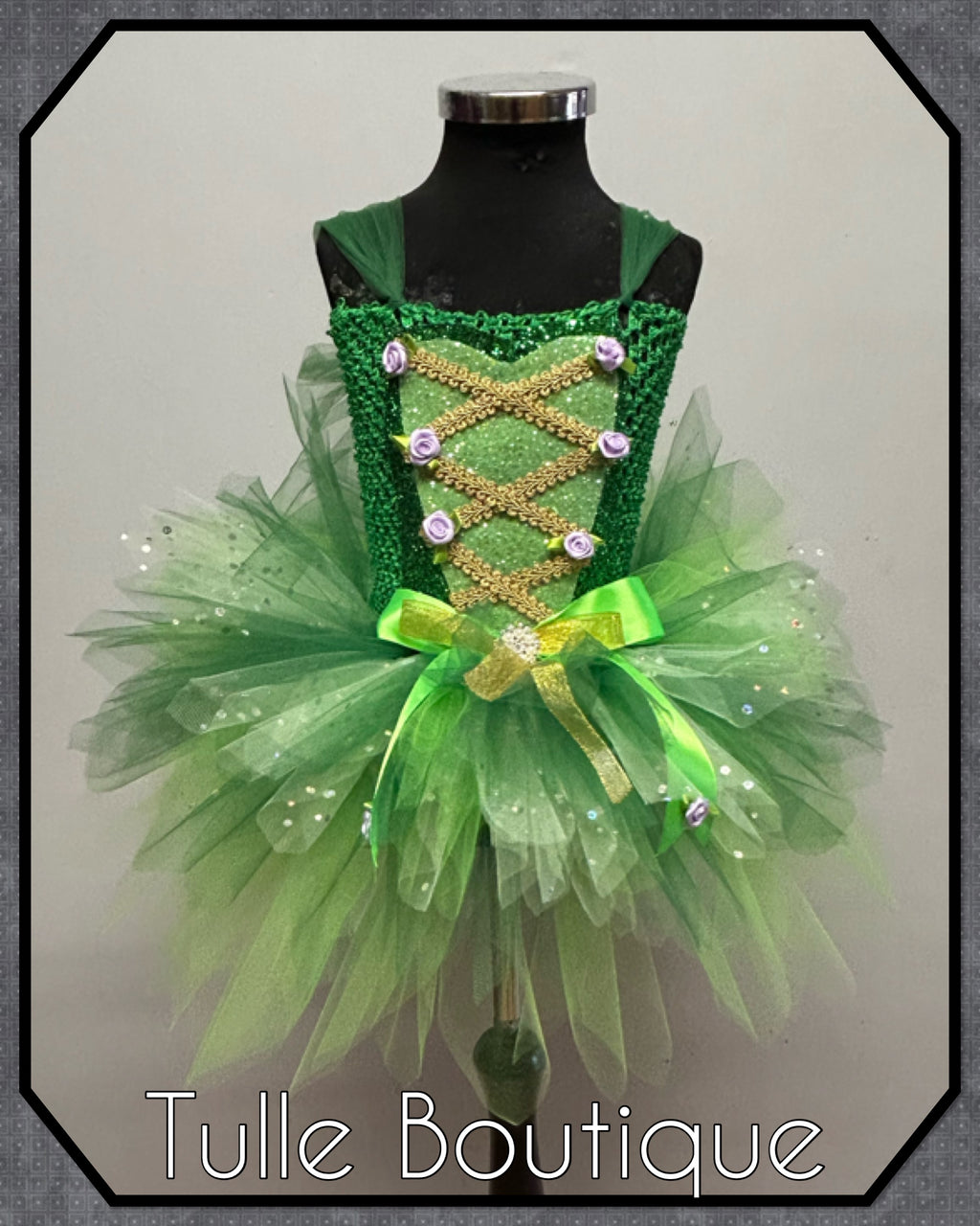 Girls toddlers Tinkerbell green  tutu dress, ballgown, fancy dress costume