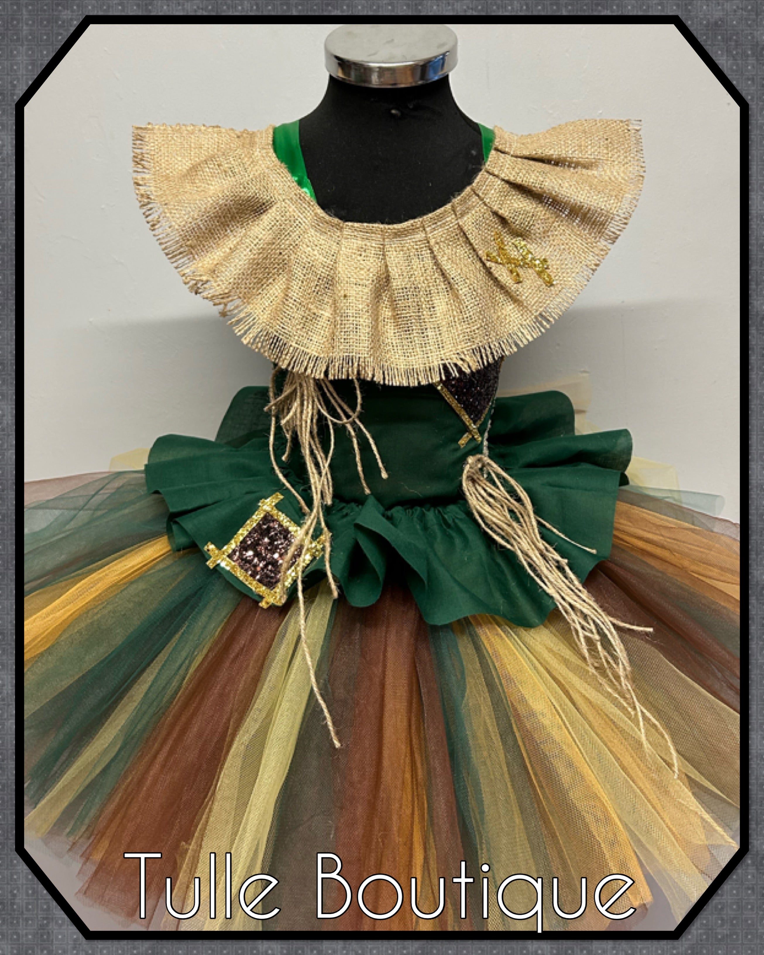 Girls toddlers Scarecrow tutu dress, ballgown, fancy dress costume