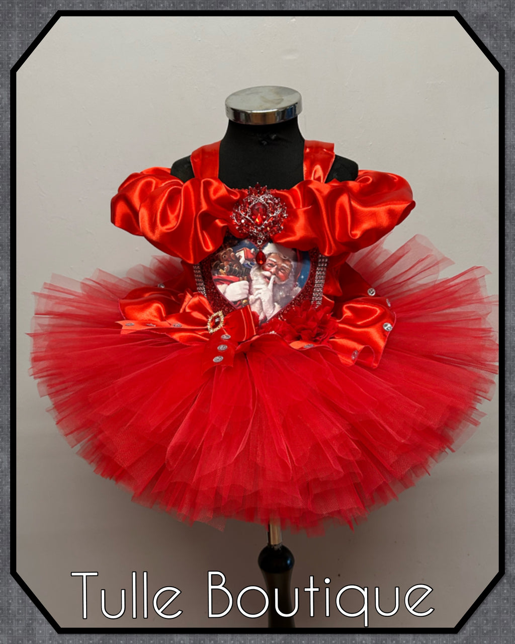 Girls toddlers Vintage Santa tutu dress,ballgown, fancy dress costume