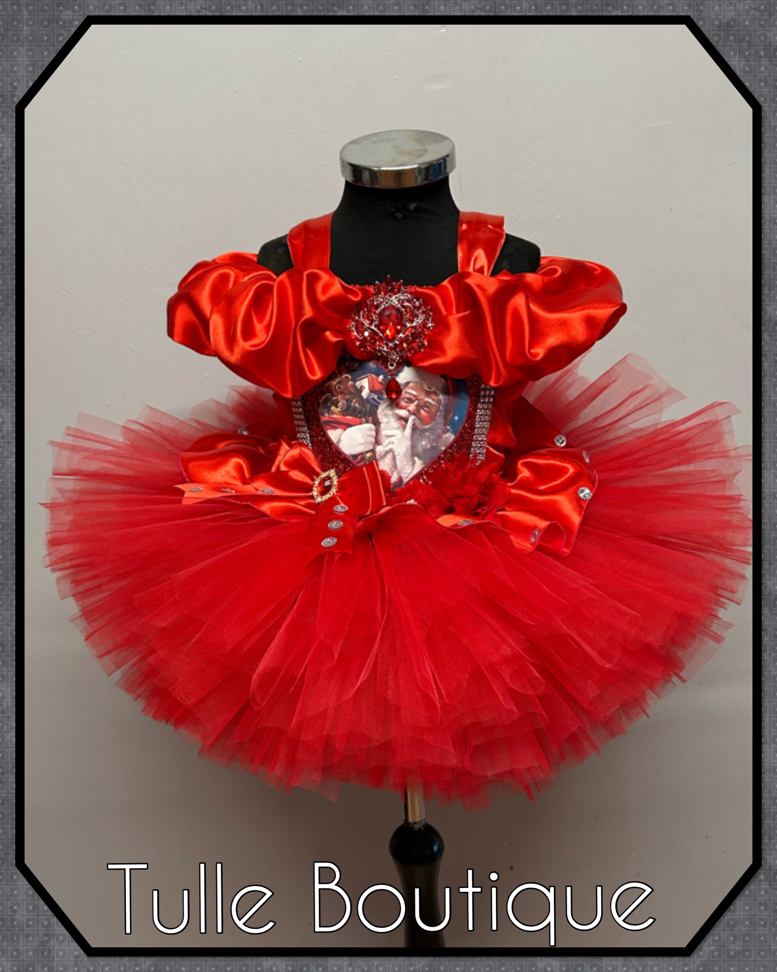 Girls toddlers Vintage Santa tutu dress,ballgown, fancy dress costume