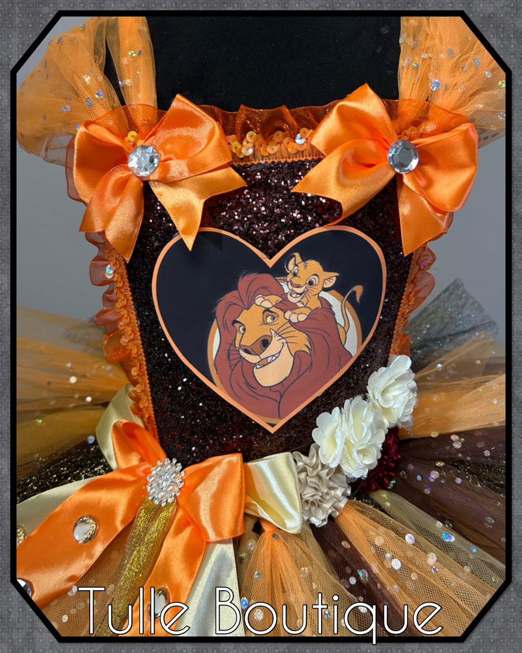 Girls toddlers Lion King Mufasa and Simba tutu dress, ballgown, fancy dress costume