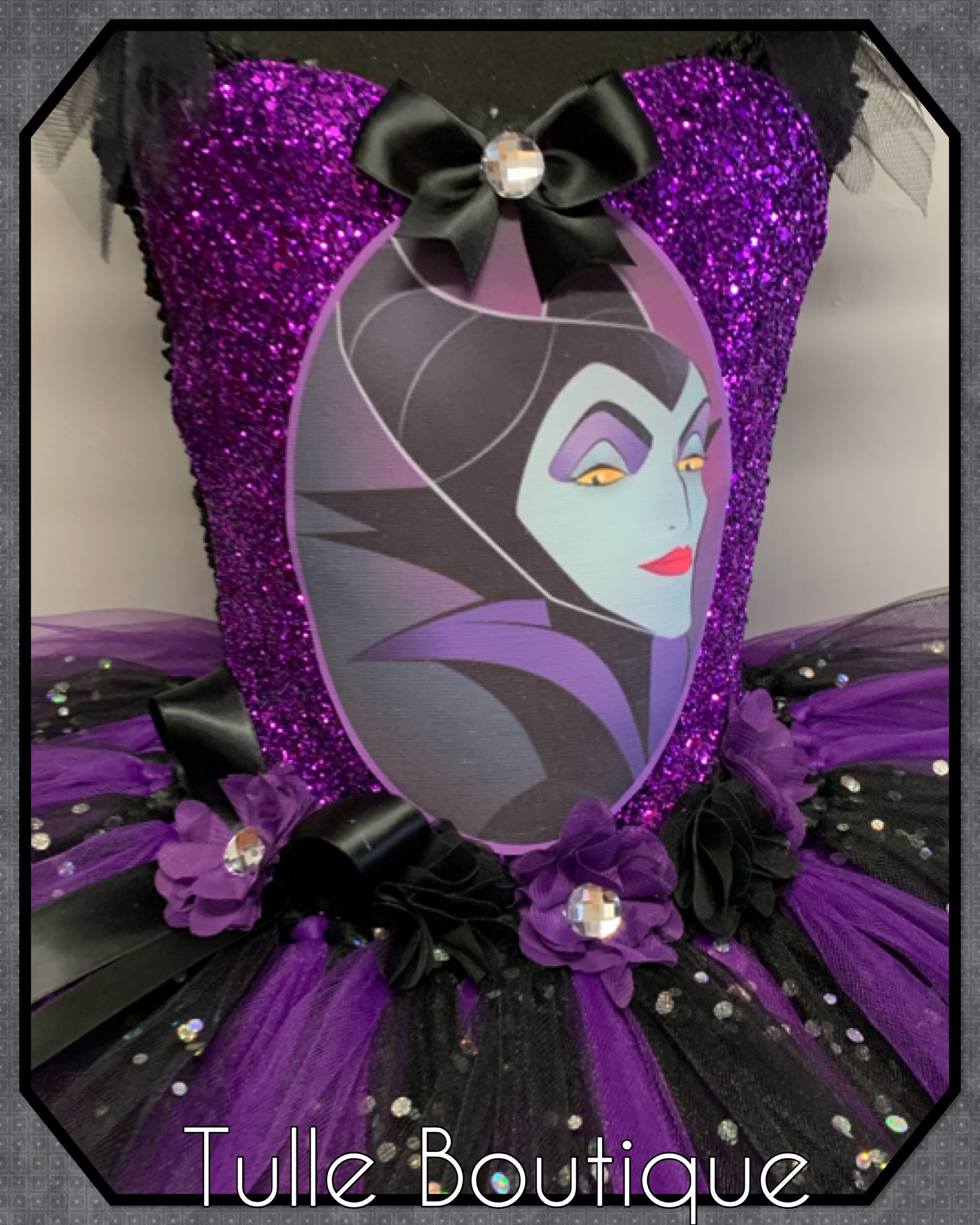 Girls toddlers Halloween Maleficent tutu dress, ballgown, fancy dress costume