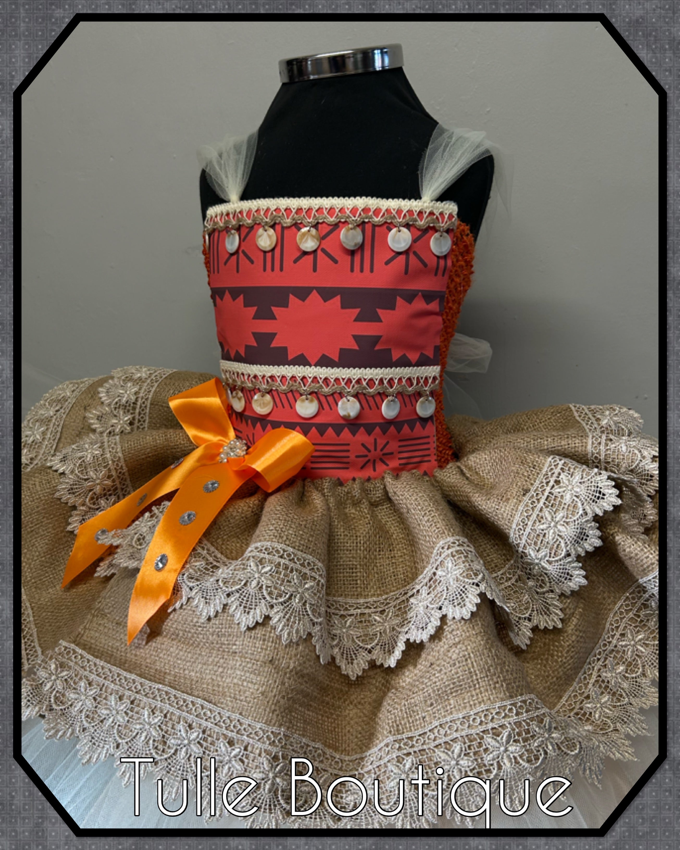Girls toddlers Moana tutu dress, ballgown, fancy dress costume