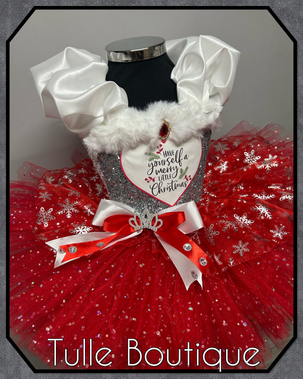 Girls toddlers Christmas Snowflake tutu dress,ballgown, fancy dress costume