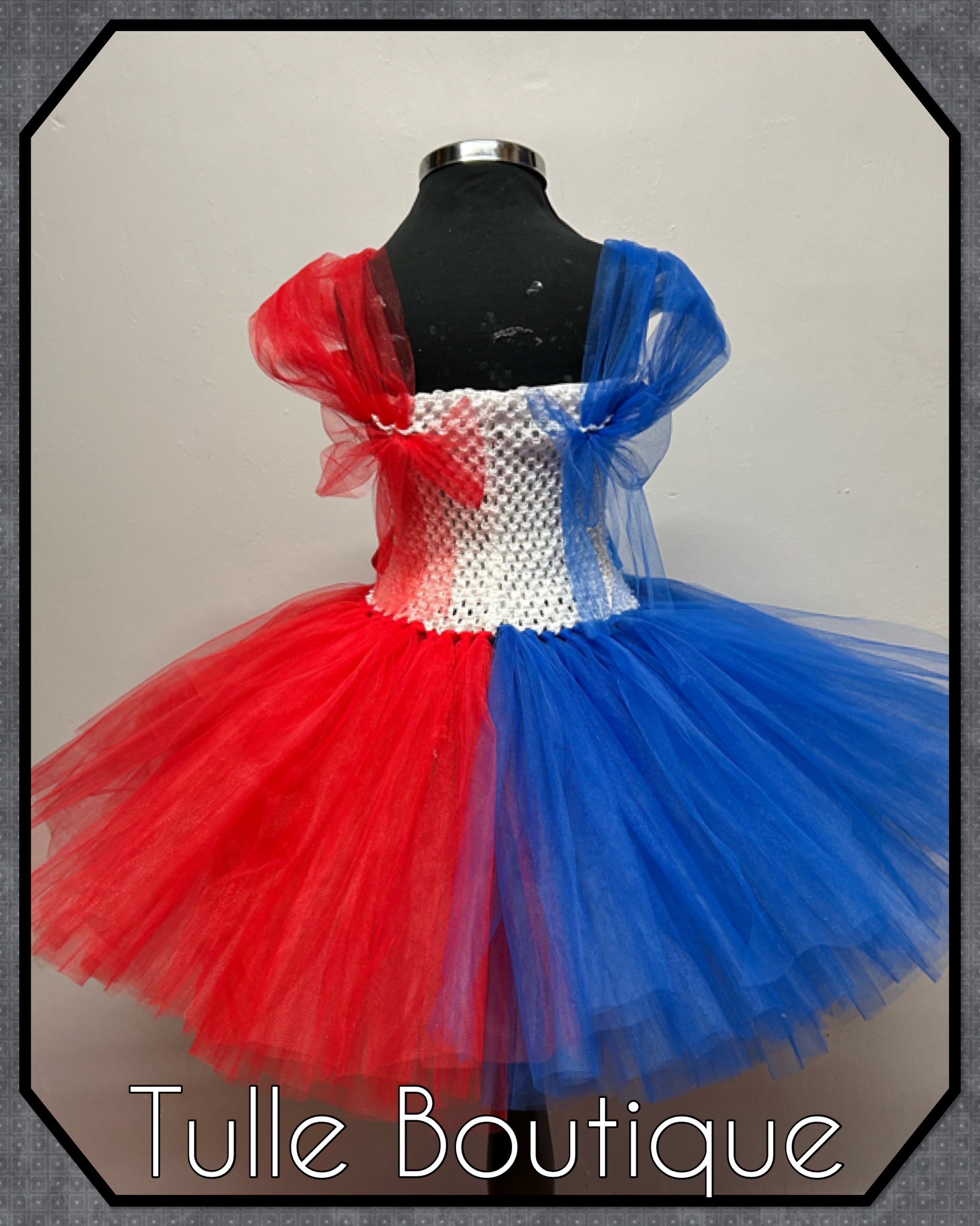 Girls toddlers Superhero Harley Quinn  tutu dress, ballgown, fancy dress costume