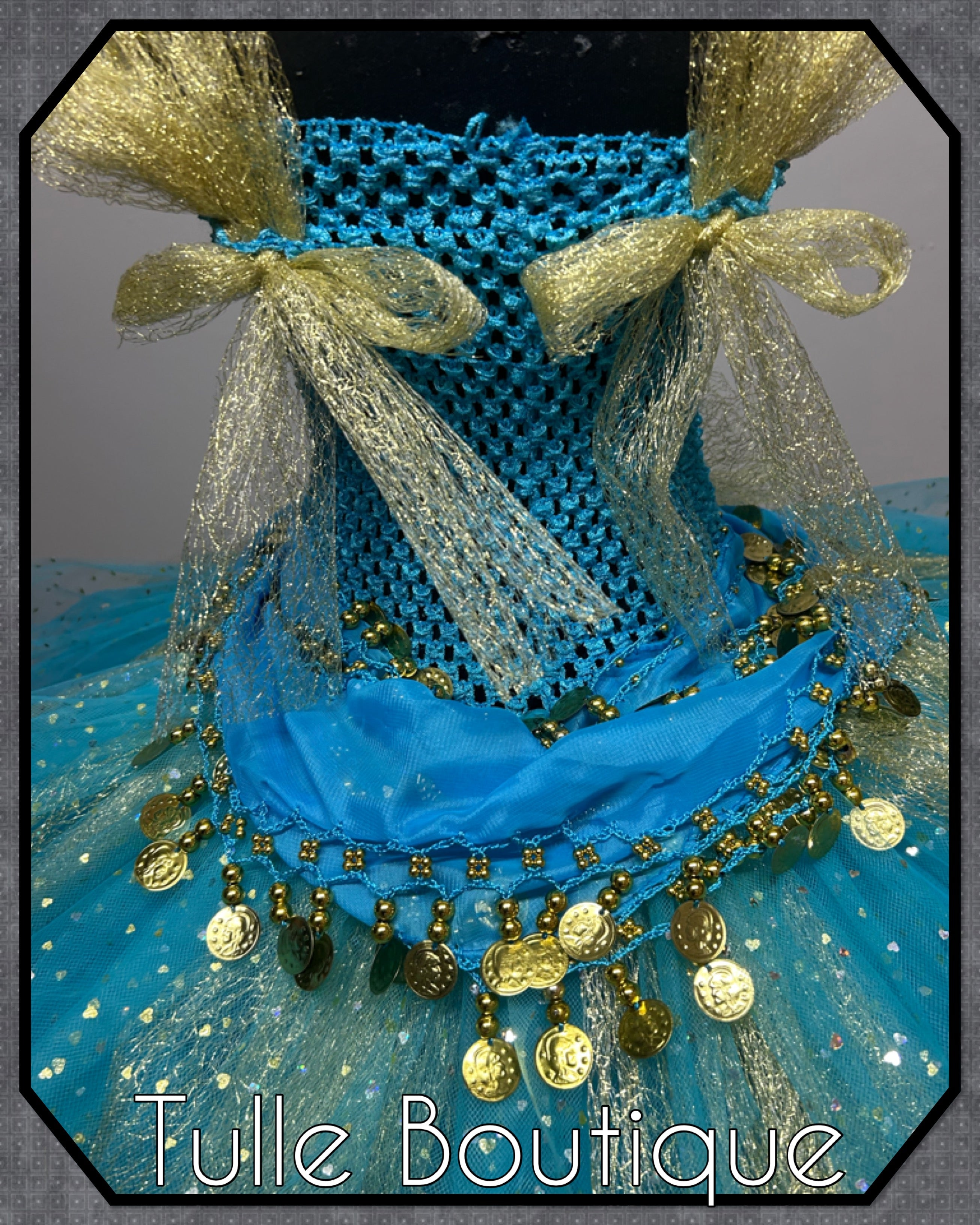 Girls toddlers Princess Jasmine tutu dress, Aladdin ballgown, fancy dress costume