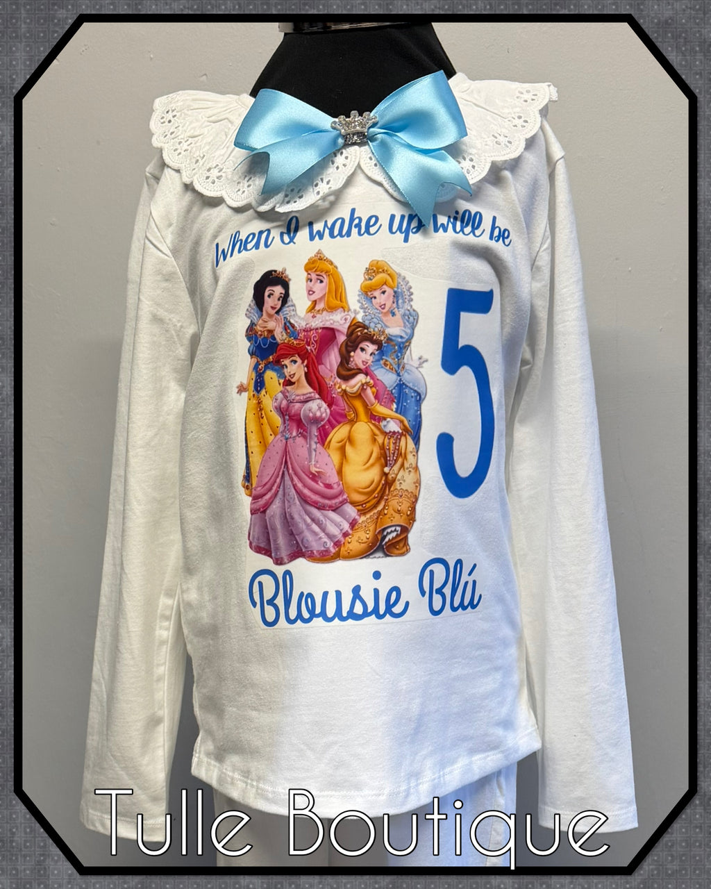 Girls toddlers Princess when I wake up birthday personalised pjs