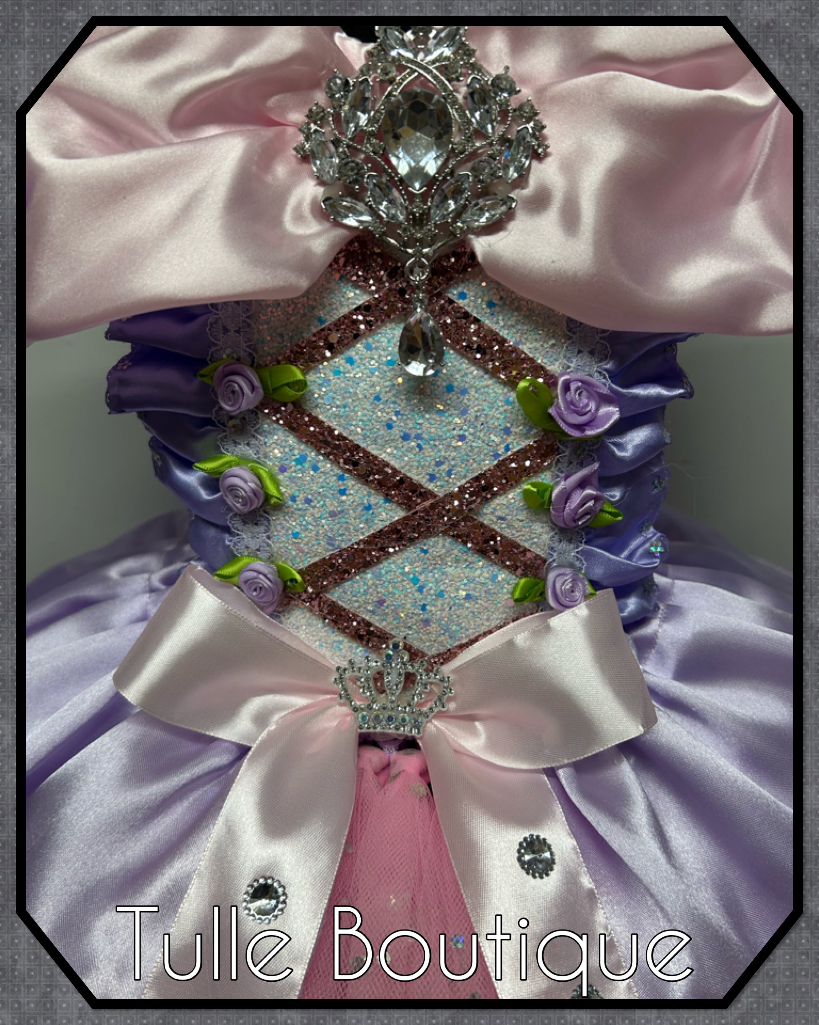 Girls toddlers Rapunzel Pink and lilac Princess tutu dress, birthday ballgown, fancy dress costume