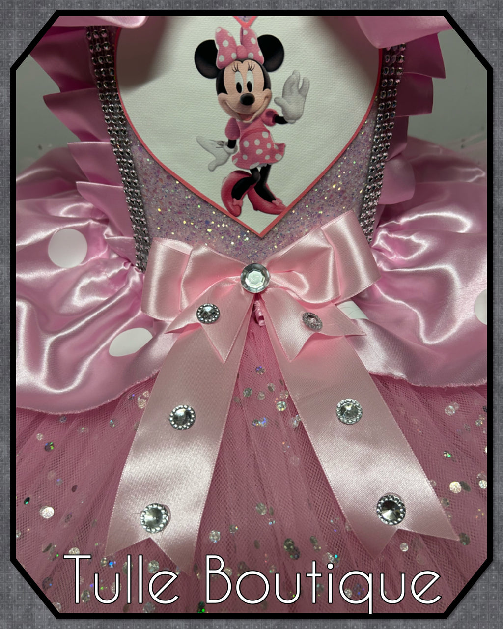 Girls toddlers Minnie Mouse baby pink tutu birthday party dress,ballgown, fancy dress costume