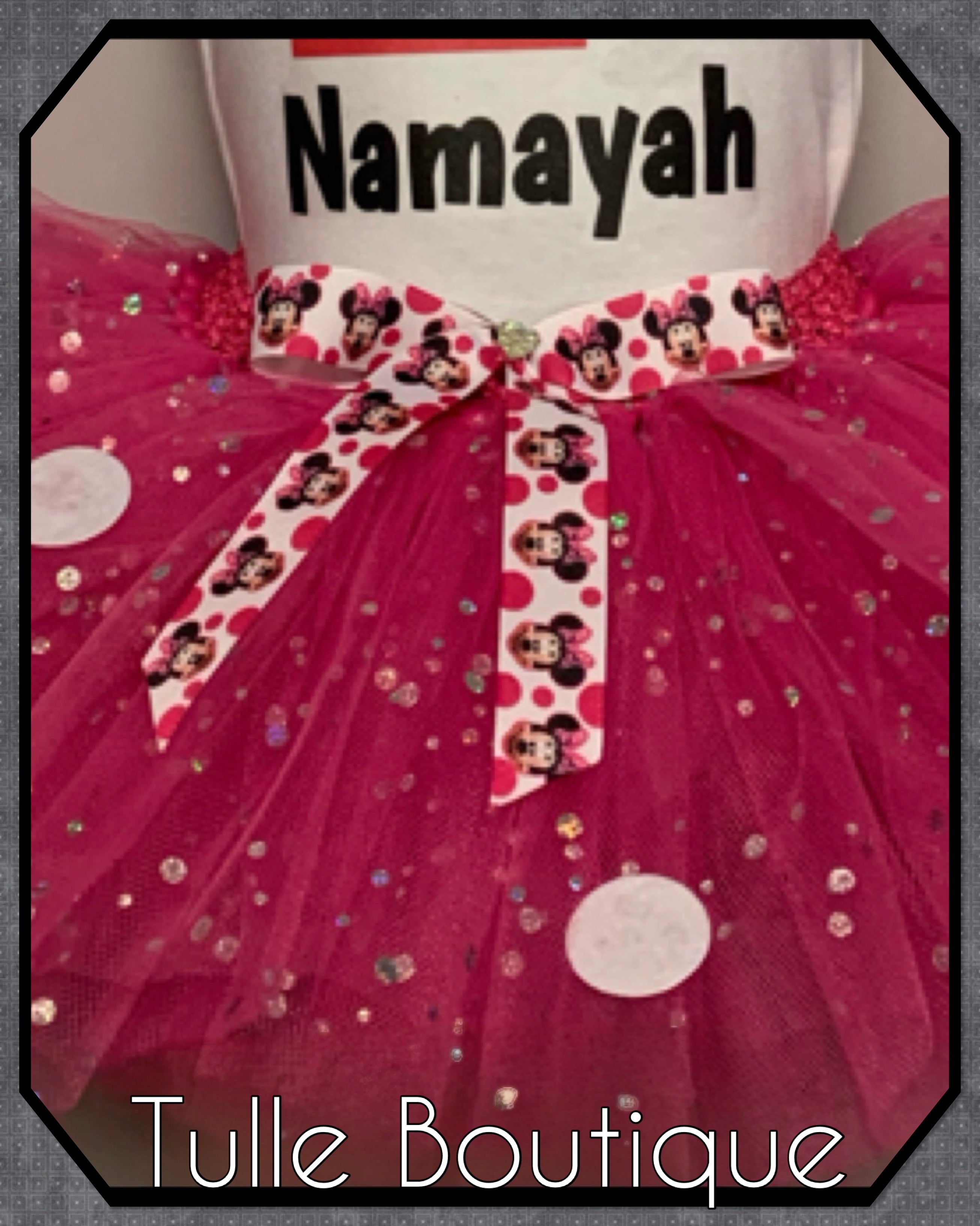 Girls toddlers Minnie Mouse birthday tutu outfit fancy dress costume