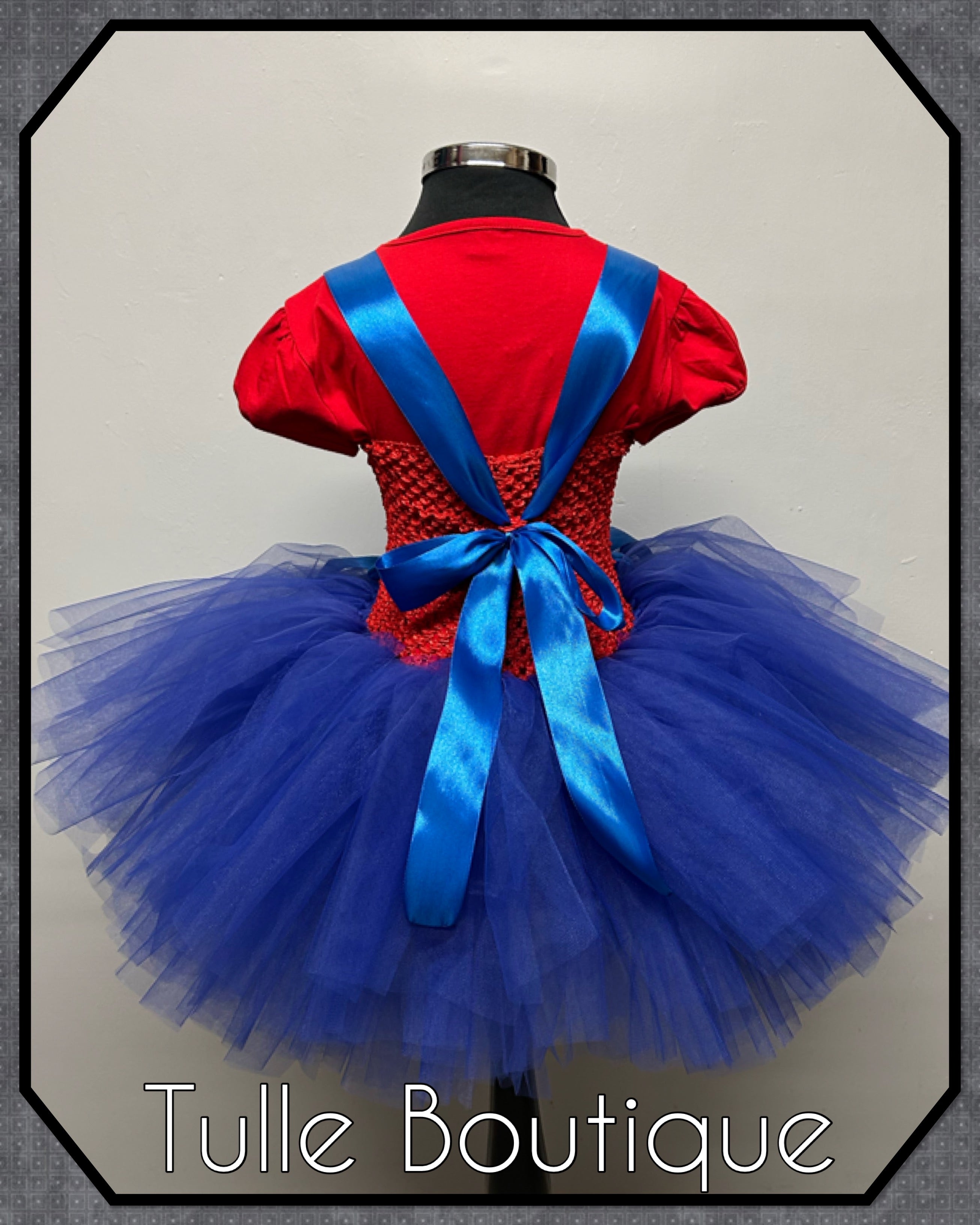 Girls toddlers Super Mario tutu dress, book day fancy dress costume
