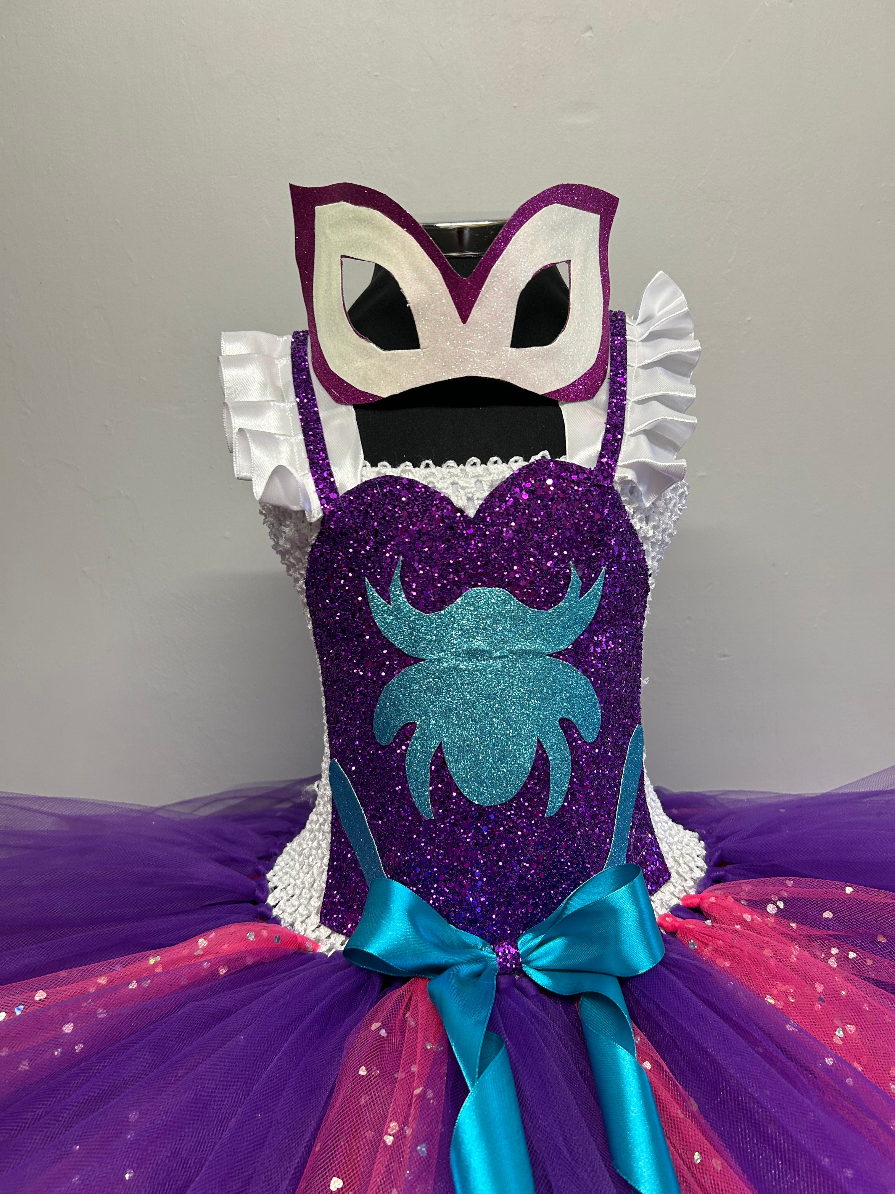 Girls toddlers Spider girl Gwen Stacey Ghost tutu dress, ballgown, fancy dress costume