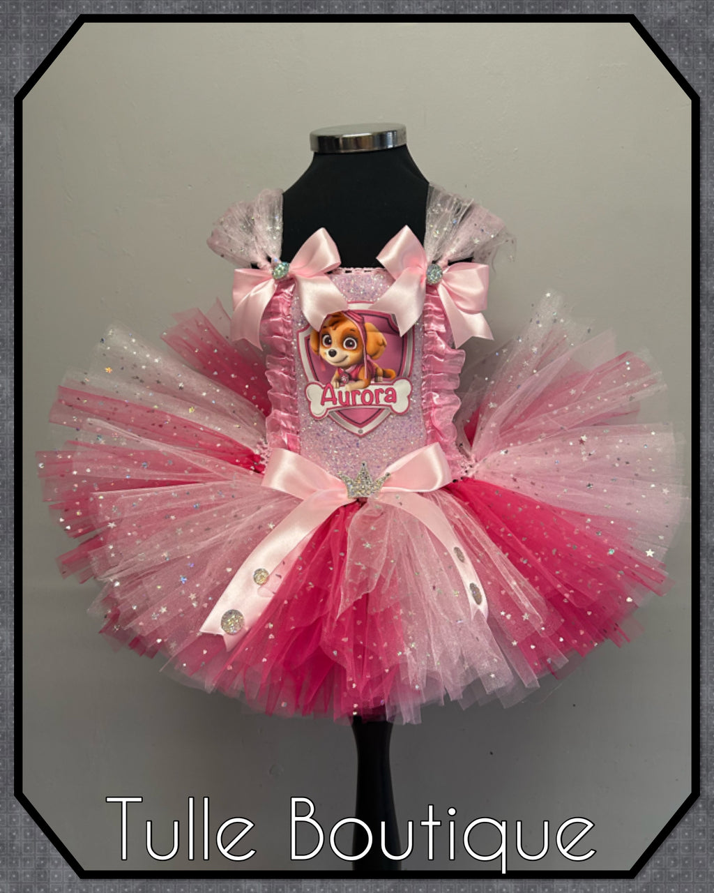 Girls toddlers Skye pup tutu dress, ballgown, paw patrol fancy dress costume