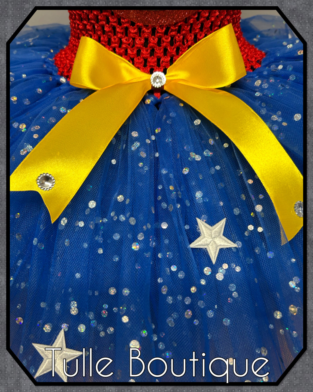 Girls toddlers Wonder Woman tutu dress, ballgown, fancy dress costume