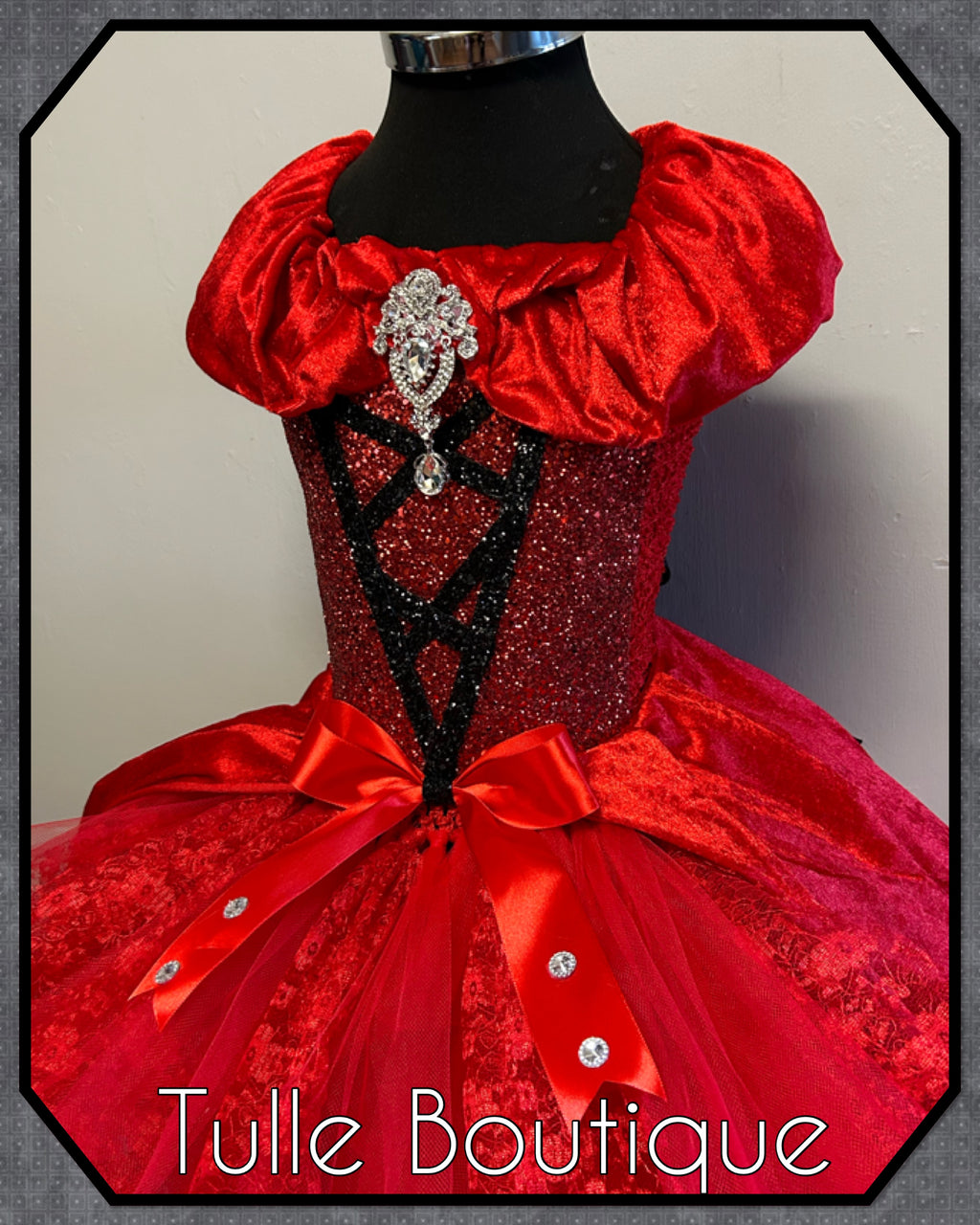 Girls toddlers Red Devil tutu birthday party dress,ballgown, fancy dress costume