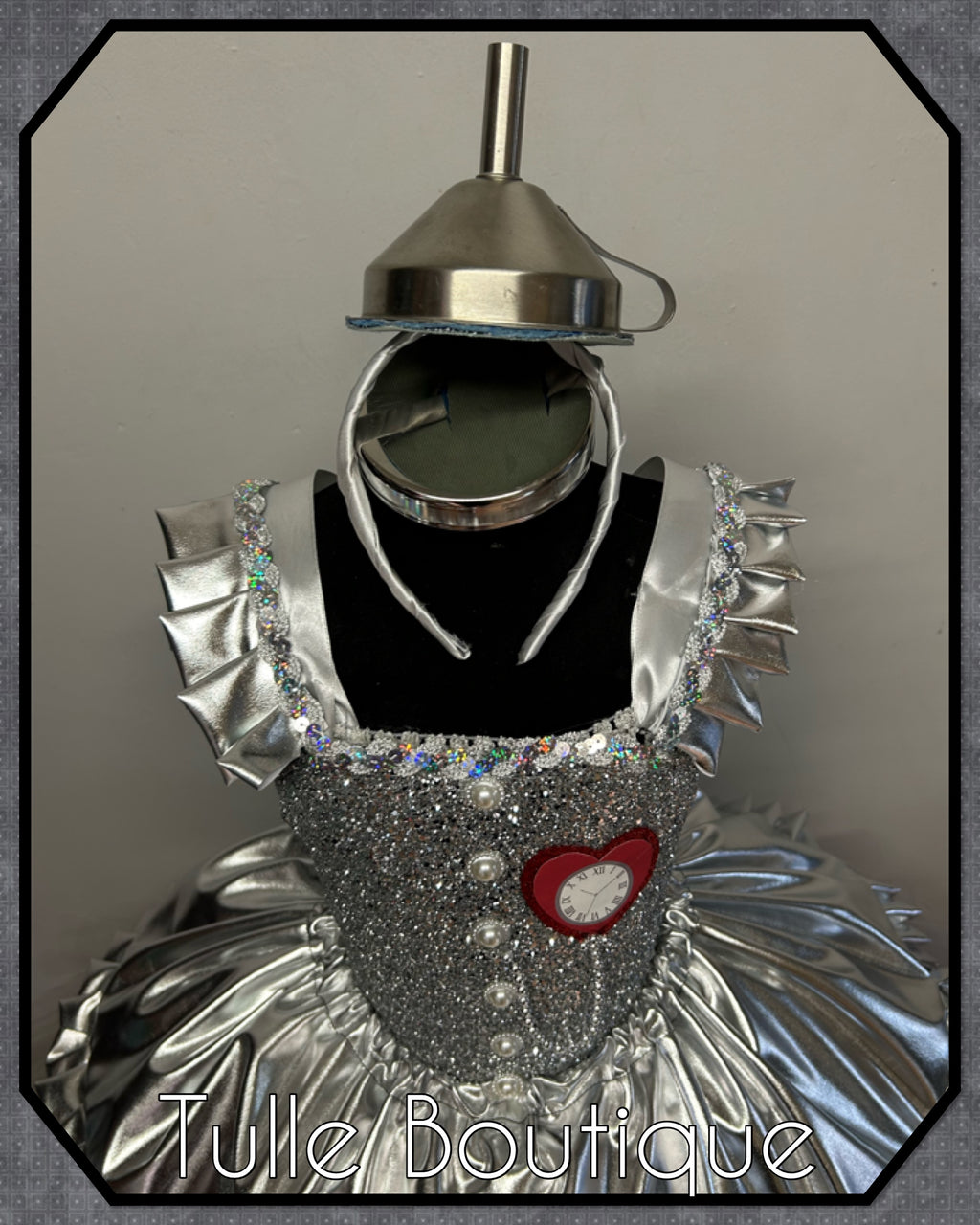 Girls toddlers The Tin man tutu dress, ballgown, wizard of Oz fancy dress costume